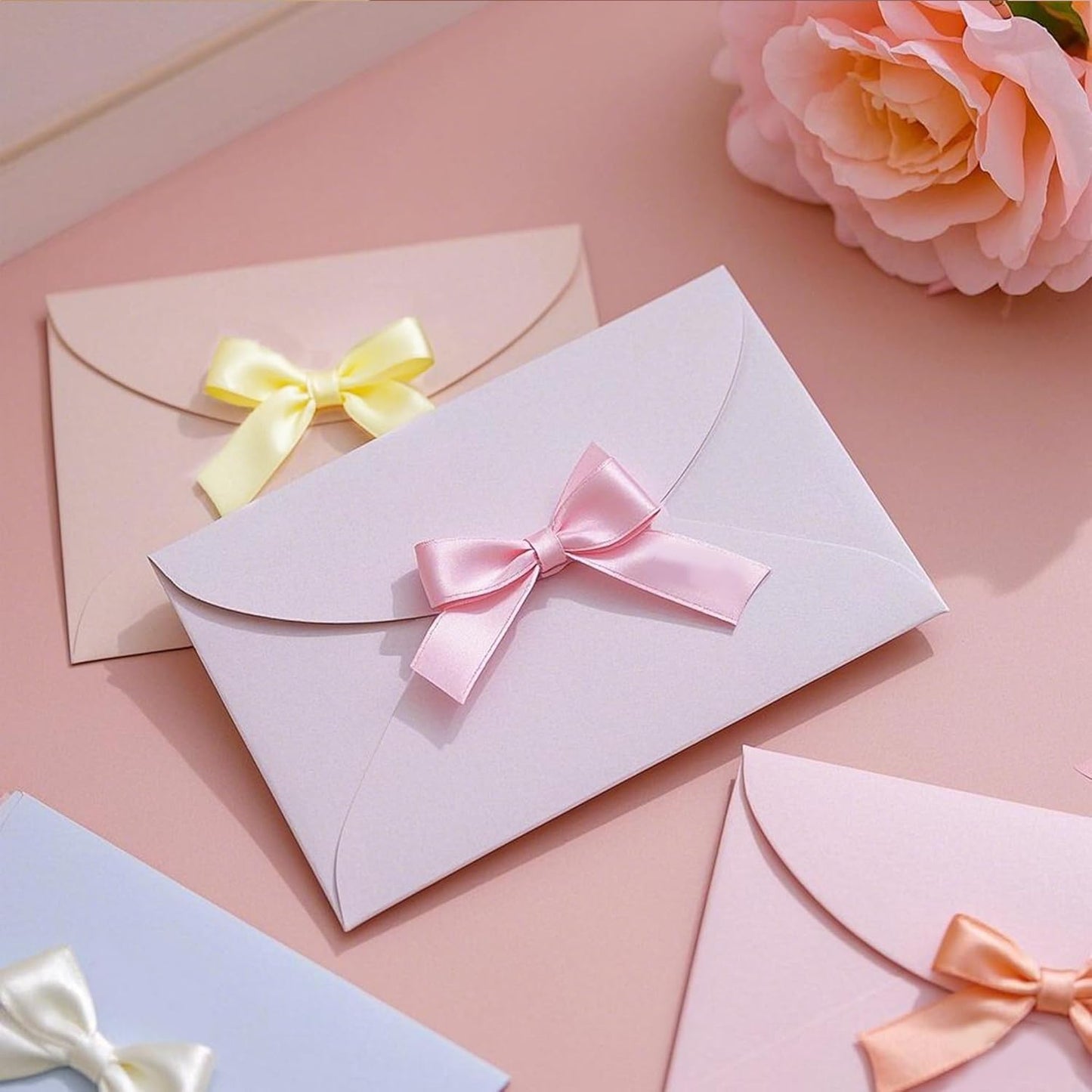 3/8" 6 Colors X 25 Yards Pink/Hot Pink Satin Ribbon,150 Yards Assorted Colors Satin Ribbons for Flower Bouquet,Ribbons for Gift Wrapping Happy Birthday Party Decorations