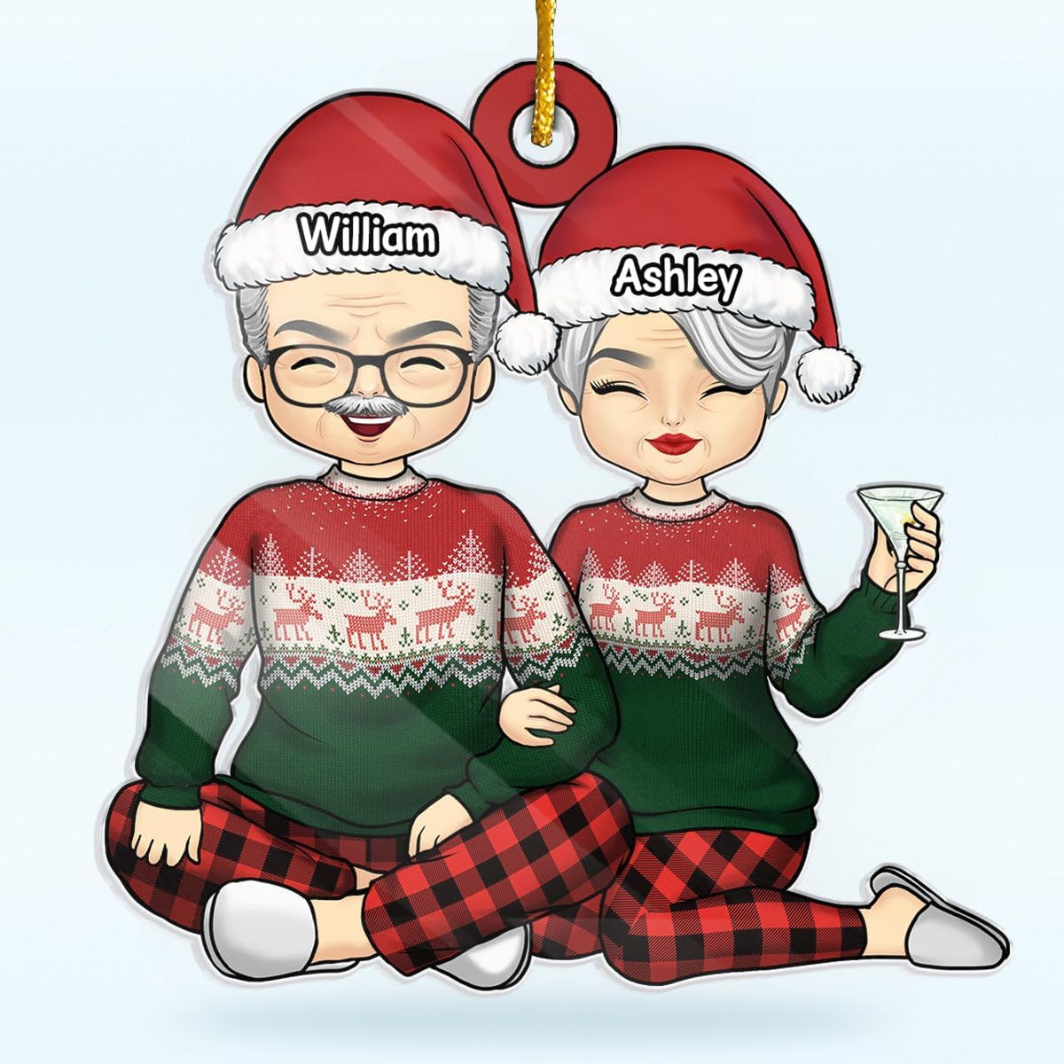 Pawfect House I'm Yours Forever, Personalized Acrylic Ornaments, Couple Christmas Ornaments, Christmas Anniversary Birthday Gifts for Couples, Husband Wife Gifts, Housewarming Gift