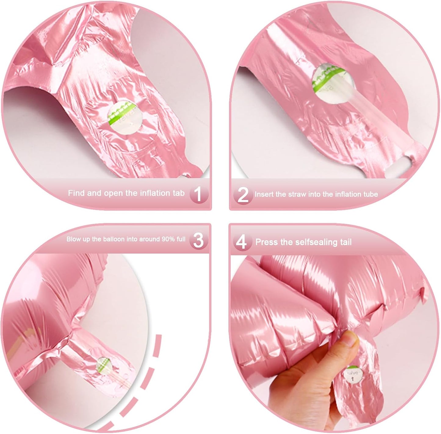 Helium Foil Pearlescent Pink Number 8 Balloon 40 Inch, Mylar Eight Numbers 8 18 28 38 48 58 80 88 Birthday Balloons, Pearl Pink Women Men Anniversary Graduations Party Supplies