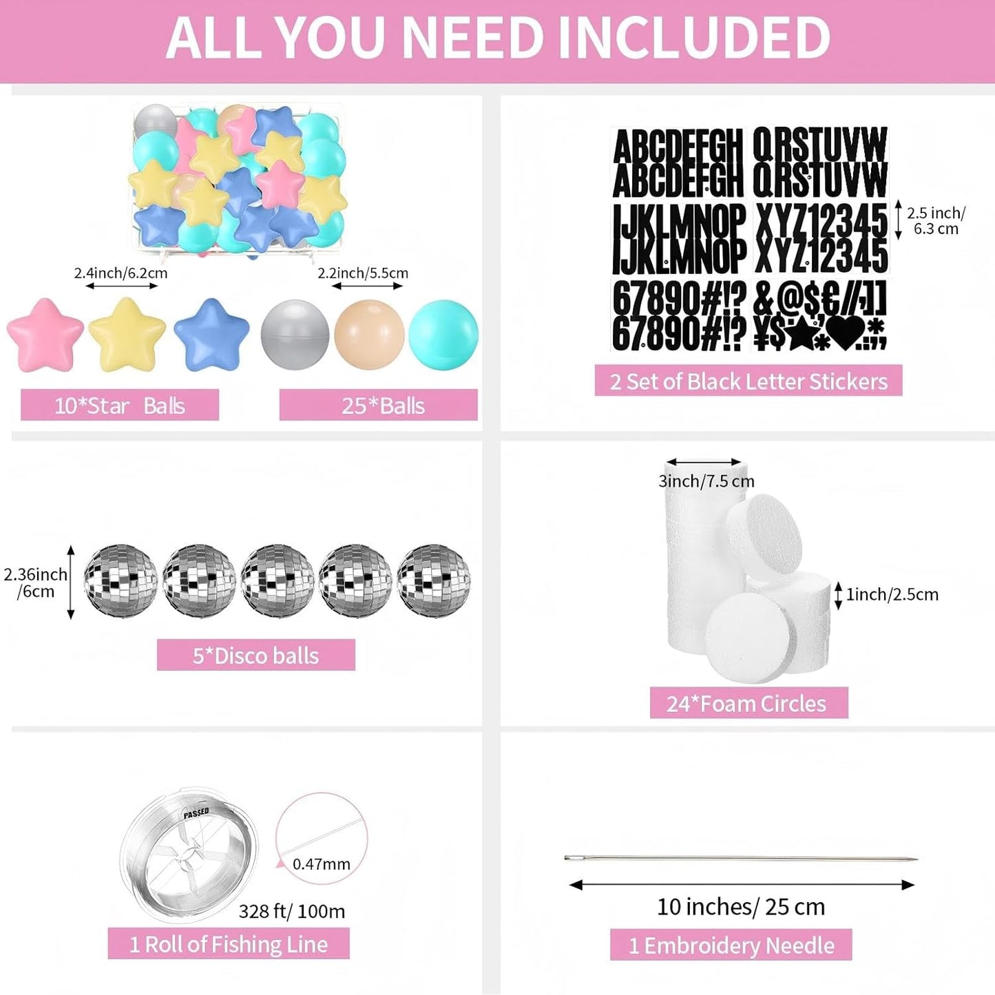 Giant Friendship Bracelet Garland Kit, DIY Birthday Banner with Letters Ball Jumbo Customizable Friendship Bracelet Decor for Halloween Christmas Wedding Party(Macaron Green, Gray, Khaki)