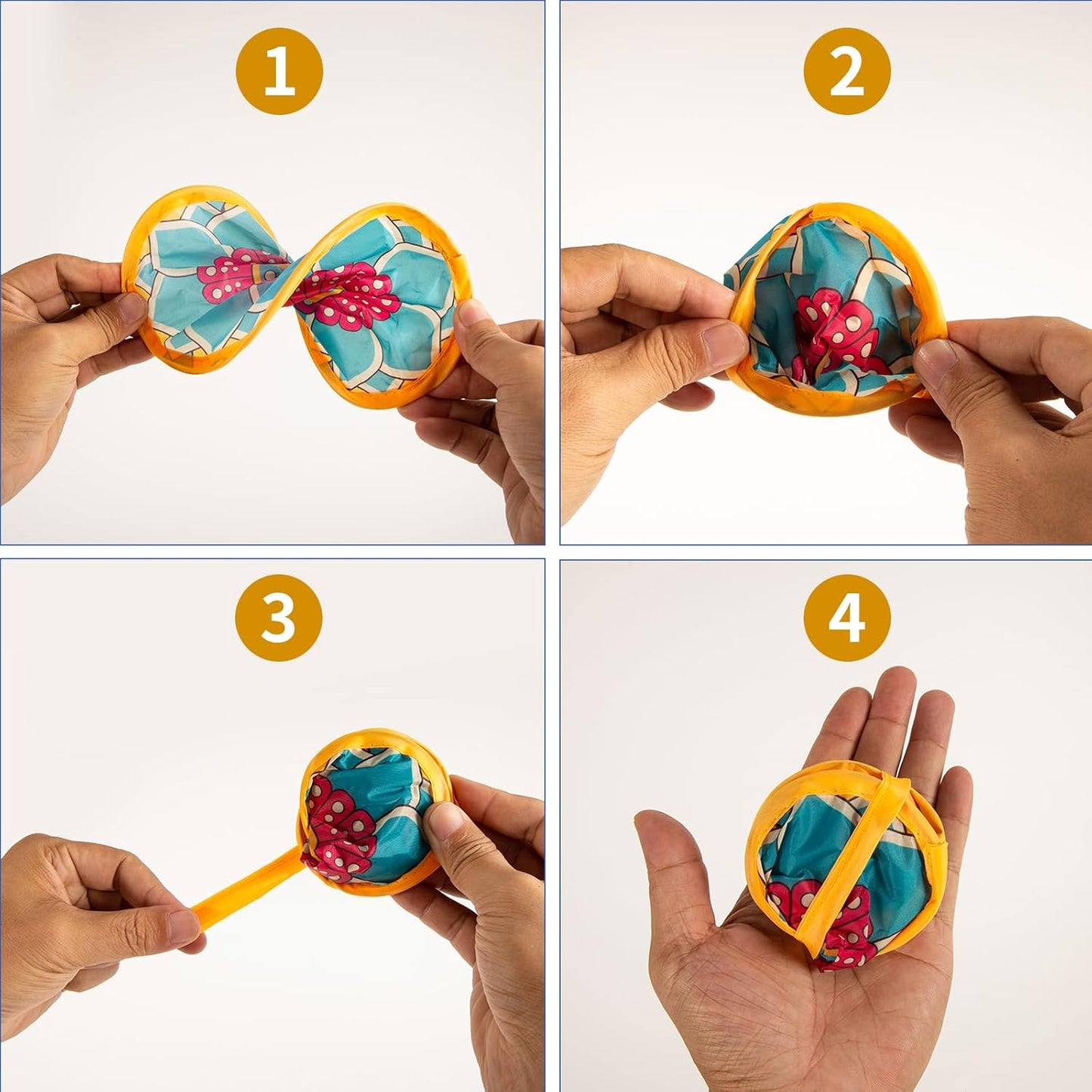 4pcs Mandala Round Foldable Hand Fan Japanese Foldable Fan Style Handheld Compact Cooling Fans,Round Folding Fan for Outdoor Games,Xmas Decoration,Festival,Party Favors,Travel,Events