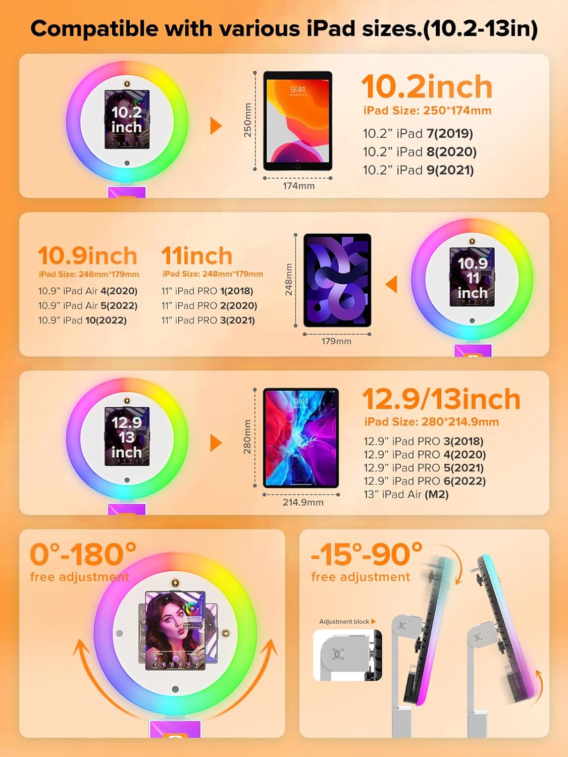 Portable Photo Booth, Photo Booth Machine Compatible with i Pad, Photo Booth Stand Shell Provide CyraTok Software Photobooth, Customized Logo,Flight Case, Ideal for Weddings, Parties & Business Use