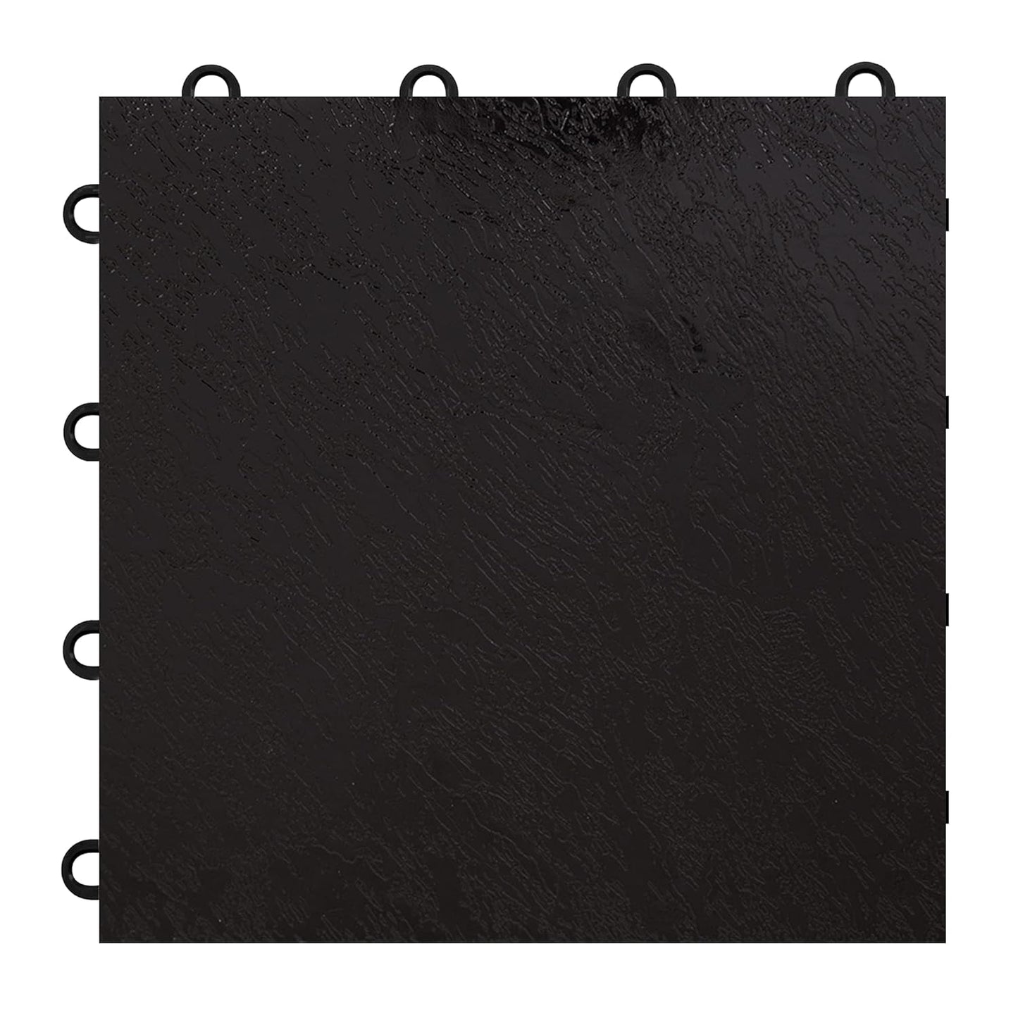 IncStores 3/8" Thick Snap Together Dance Flooring Tiles | 12”x12” Printed Vinyl Dance Floor Tiles for Practice & Performance | Black | 20 Tile Pack