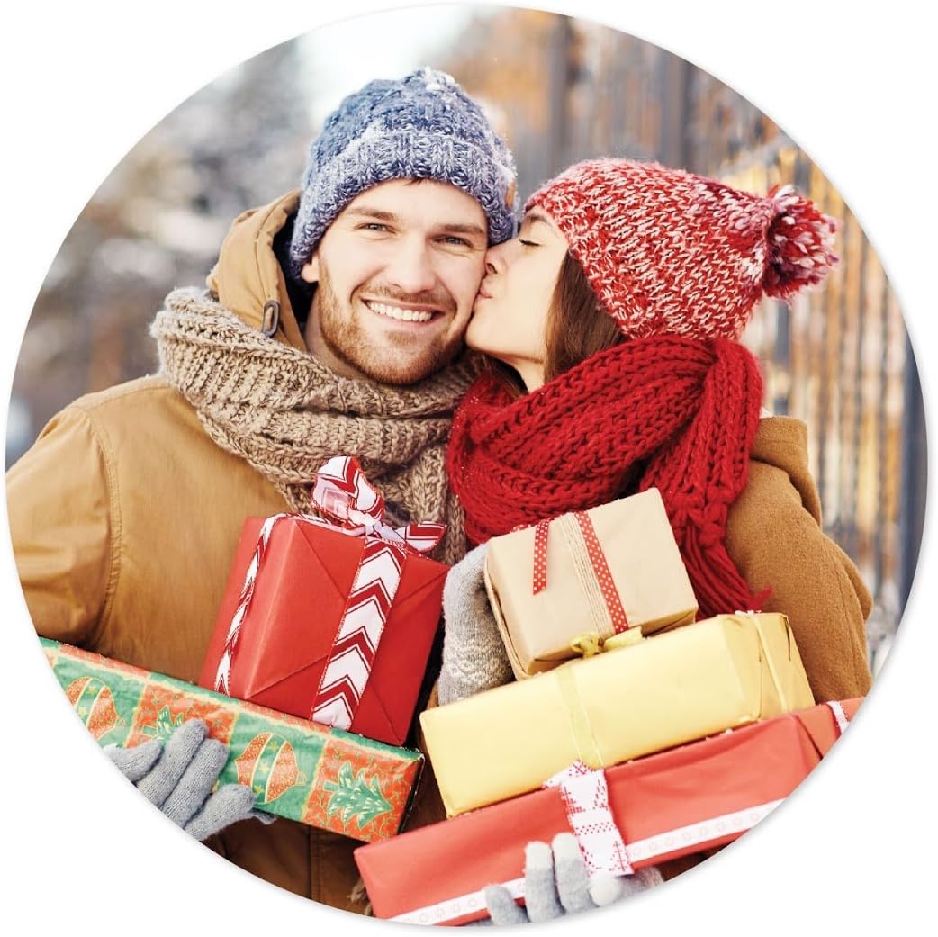 Andaz Press Bulk Photo Personalized Gift and Party Favors Collection, Round Cupcake Toppers, Custom Photo, 18-pack