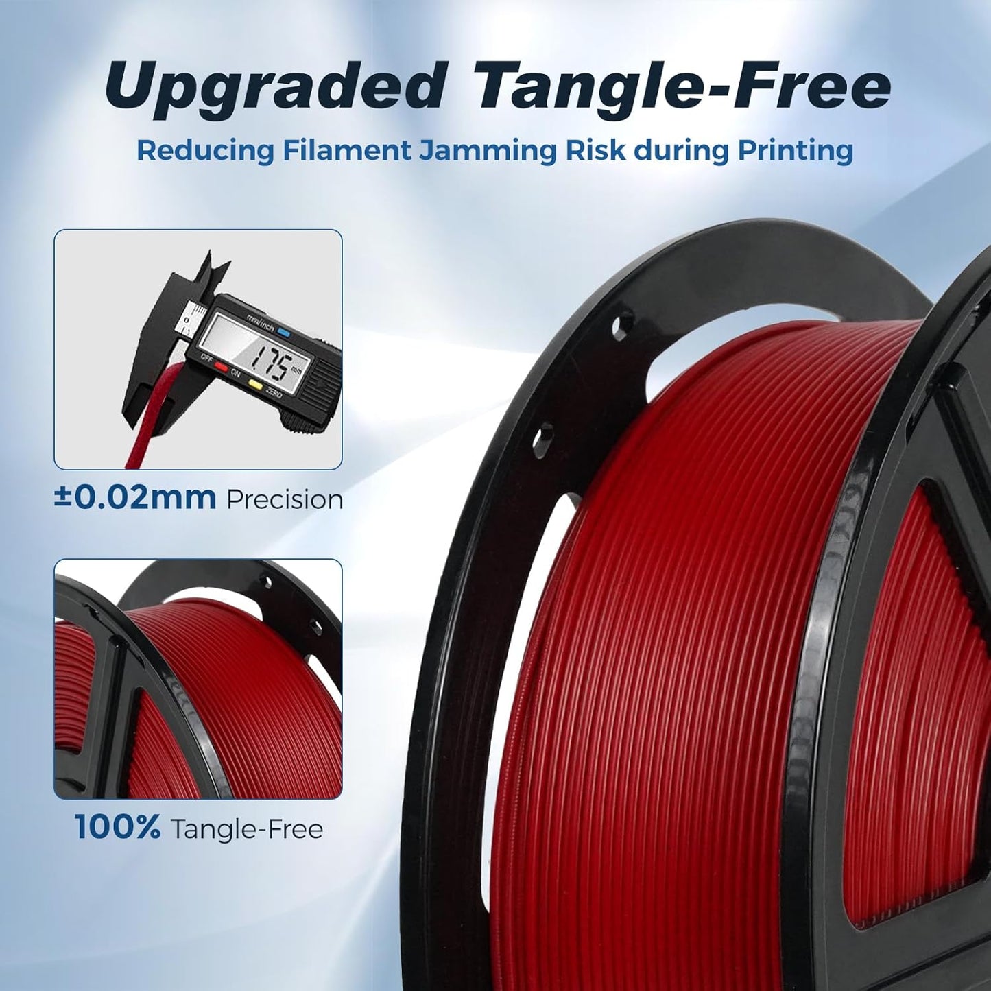 FLASHFORGE Rapid PLA Filament 1.75mm Ruby Red, 500mm/s High Speed Printing, 3D Printer Filament 1kg Spool, Dimensional Accuracy +/- 0.02mm, Enjoy Exceptional Print Quality