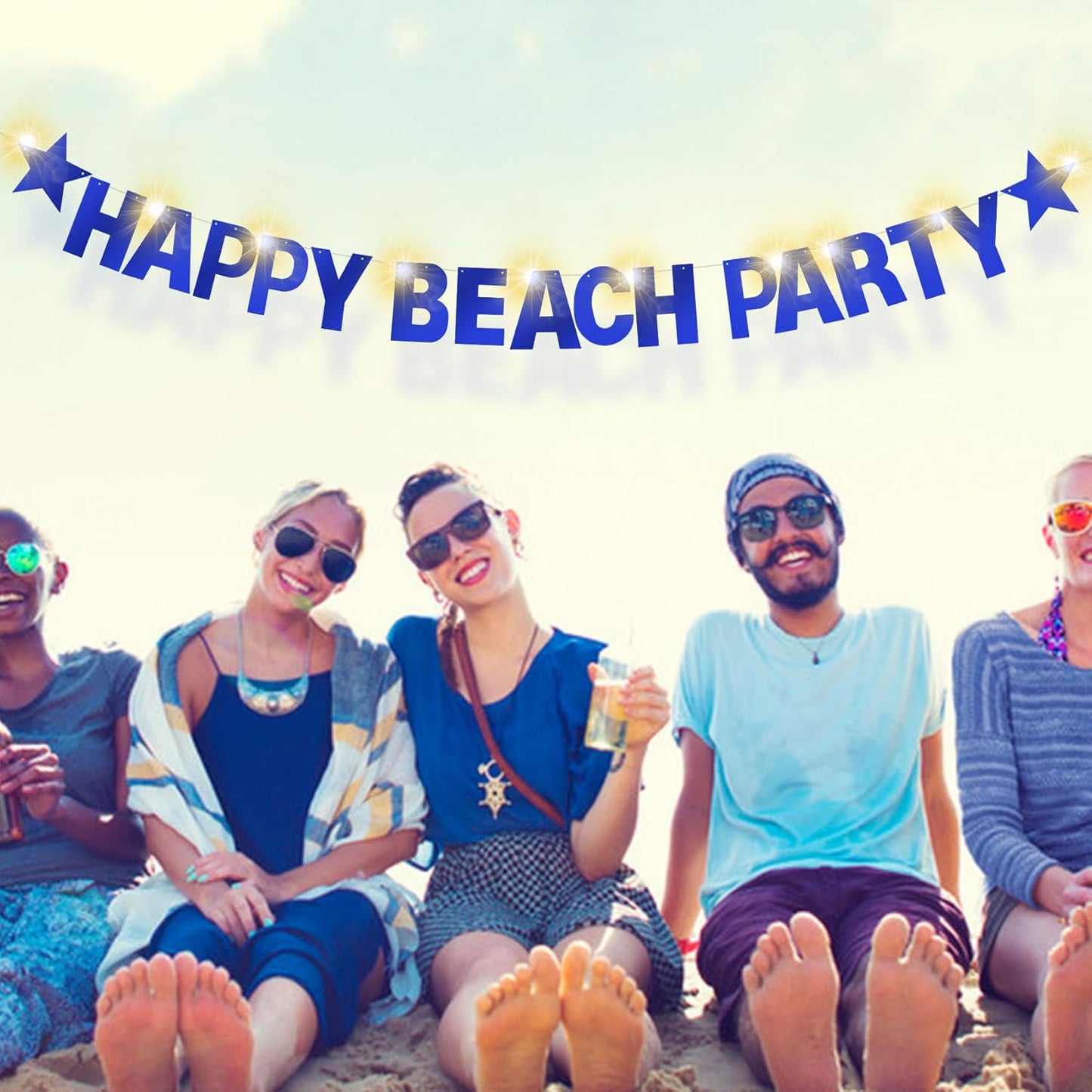 167Pcs DIY Glitter Customizable Banner Kit Happy Birthday Letter Hanukkah Custom Banners Happy New Year Personalized Banner for Christmas Baby Shower Birthday Party Decoration (Shiny Sapphire blue)