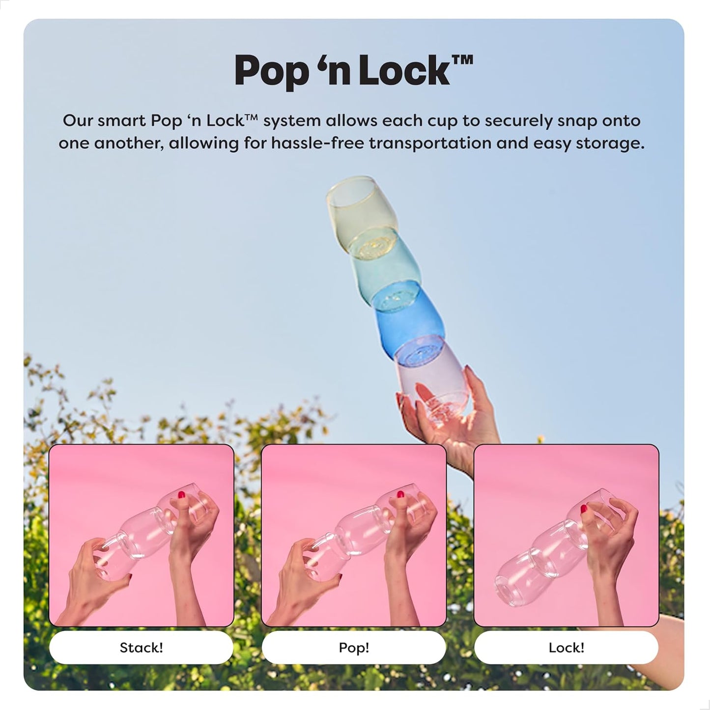 TOSSWARE POP Gold Rim 14oz Vino SET OF 12, Premium Quality, Recyclable, Unbreakable & Crystal Clear Plastic Wine Glasses