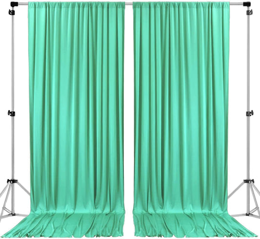 AK TRADING CO. 10 feet x 10 feet Tiffany IFR Polyester Backdrop Drapes Curtains Panels with Rod Pockets - Wedding Ceremony Party Home Window Decorations