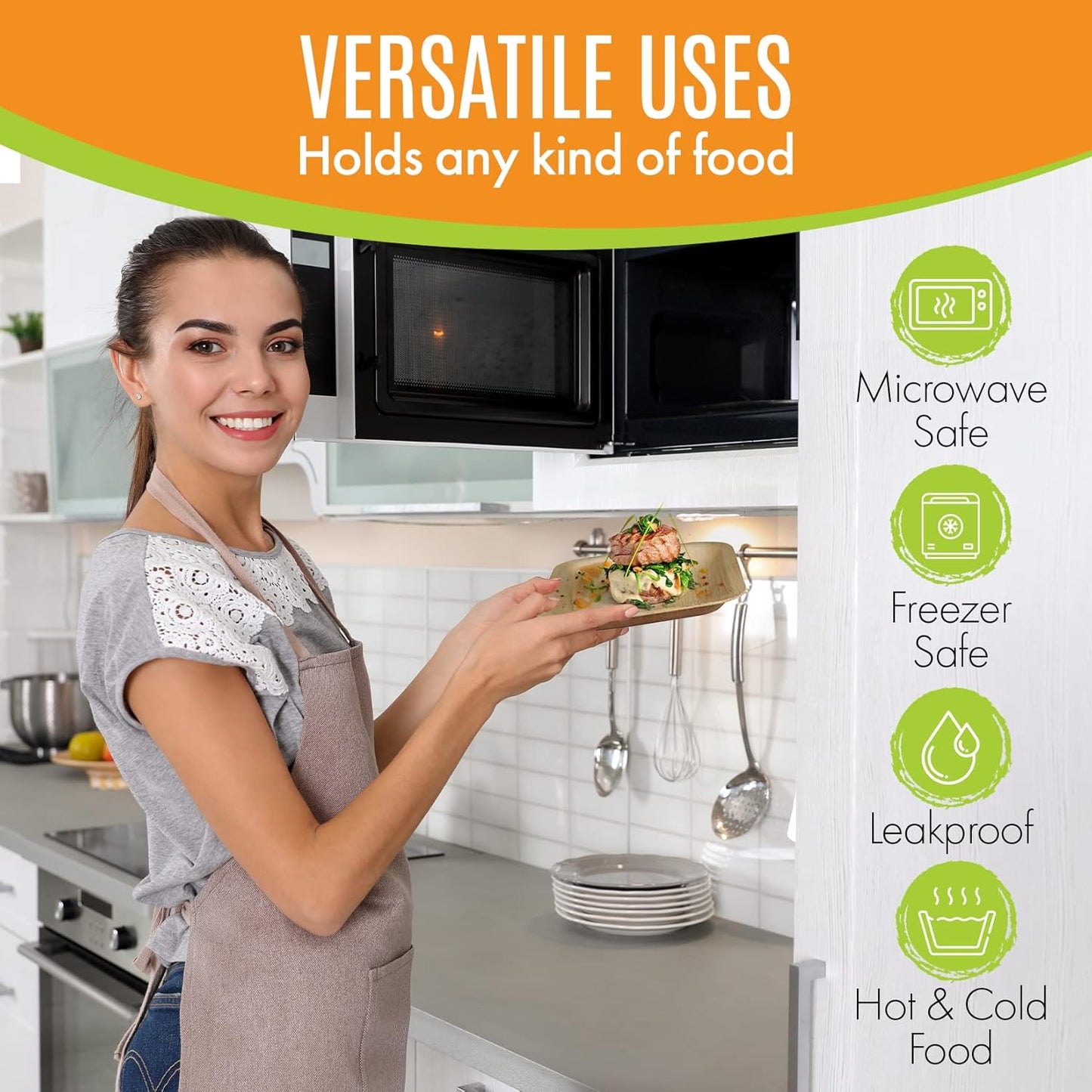 Raj Palm Leaf Plates Bulk [50-Pack] 10" & 7" Square Plates (40 CASES - 2000 PACK) like Bamboo plates Disposable, Strong, Decorative Compostable Tableware for weddings, Lunch, Dinners