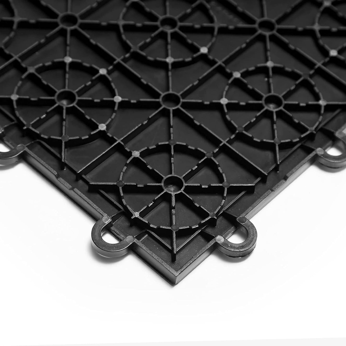 IncStores 3/8" Thick Snap Together Dance Flooring Tiles | 12”x12” Printed Vinyl Dance Floor Tiles for Practice & Performance | Dark Maple | 52 Tile Pack