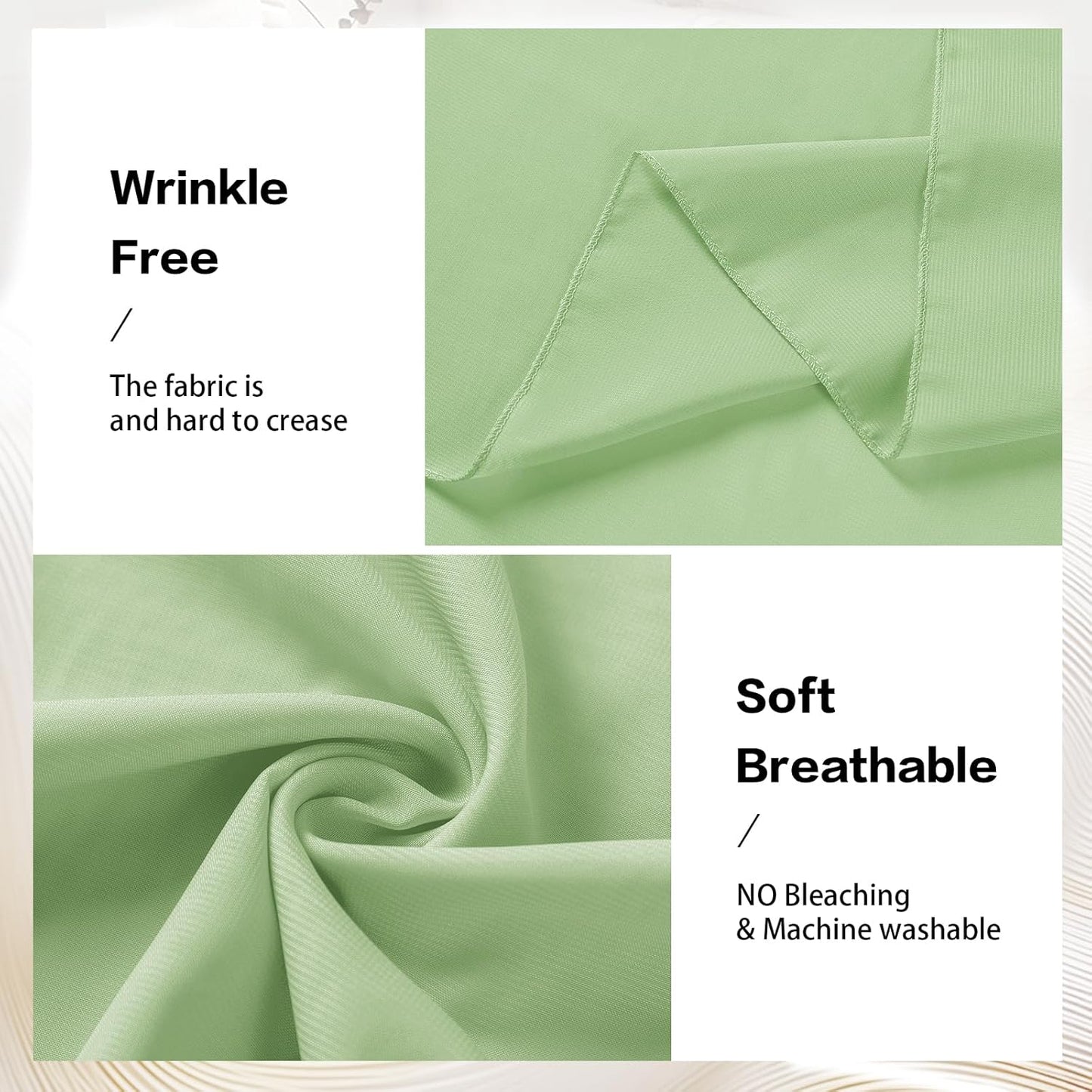 VOK Wedding Arch Draping Fabric Chiffon Fabric, 29in x 18Ft Sheer Chiffon Outdoor Curtain for Wedding Ceremony Birthday Party Decoration (Sage Green,1 Panel)