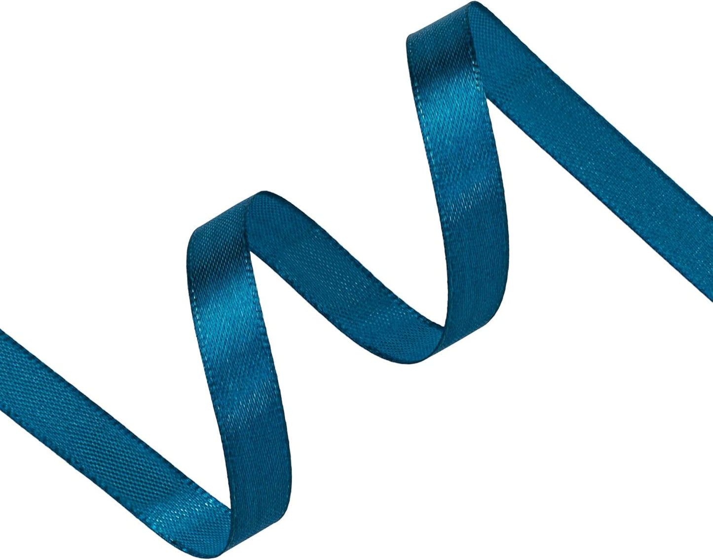Turquoise Satin Ribbon 3/8 inch X Continuous 50 Yards, Single Face Polyester Ribbon Perfect for Gift Wrapping, Flower Bouquet, Wedding Decor, Crafts, Bow Making, Sewing and More