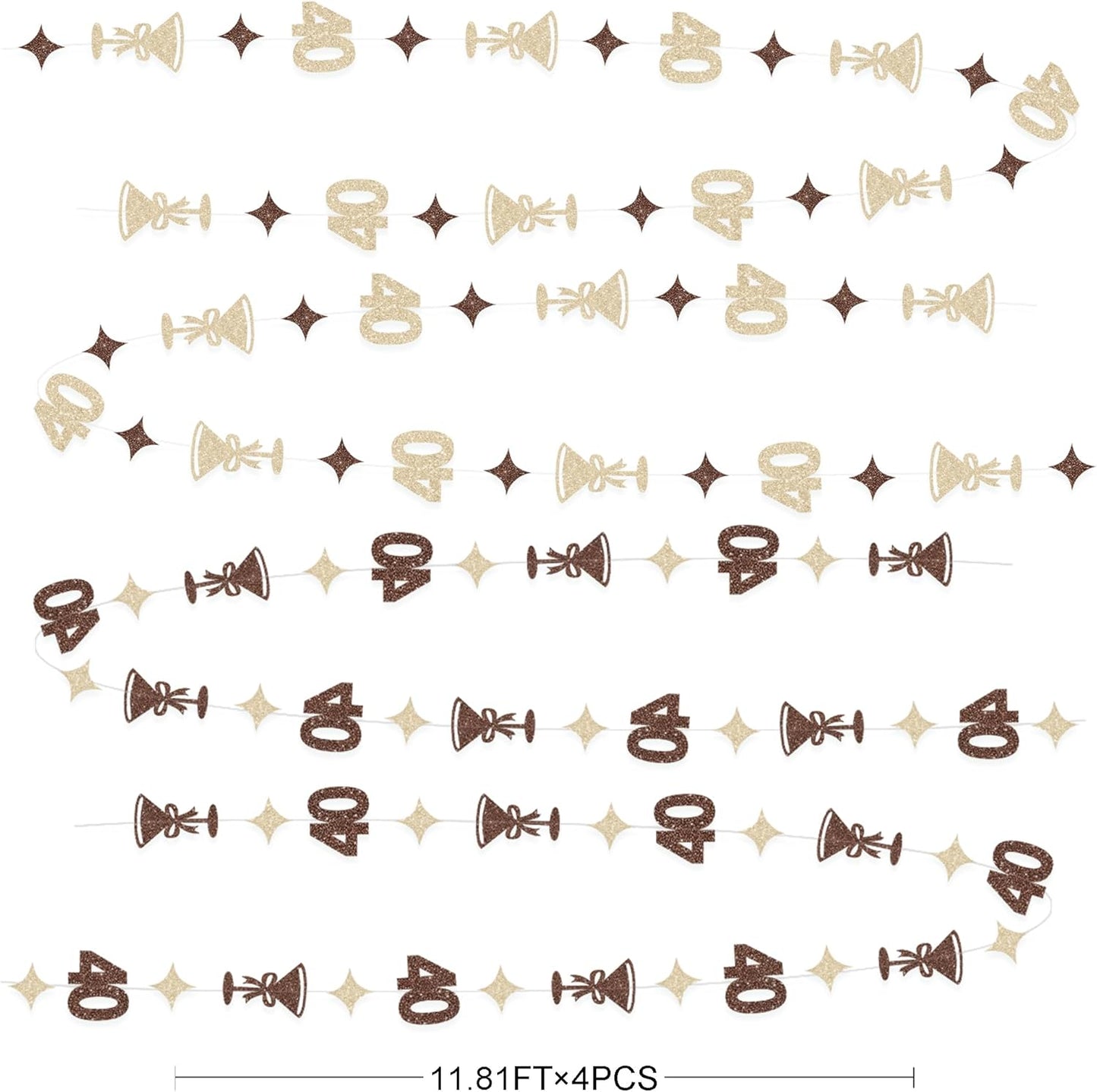 Champagne Gold Brown 40th Birthday Decorations Espresso Martini Garland Streamer Banner Decor for Womens A Tini Bit Older Martini Birthday Cheers to 40 Years Happy 40th Anniversary Bar Party Supplies