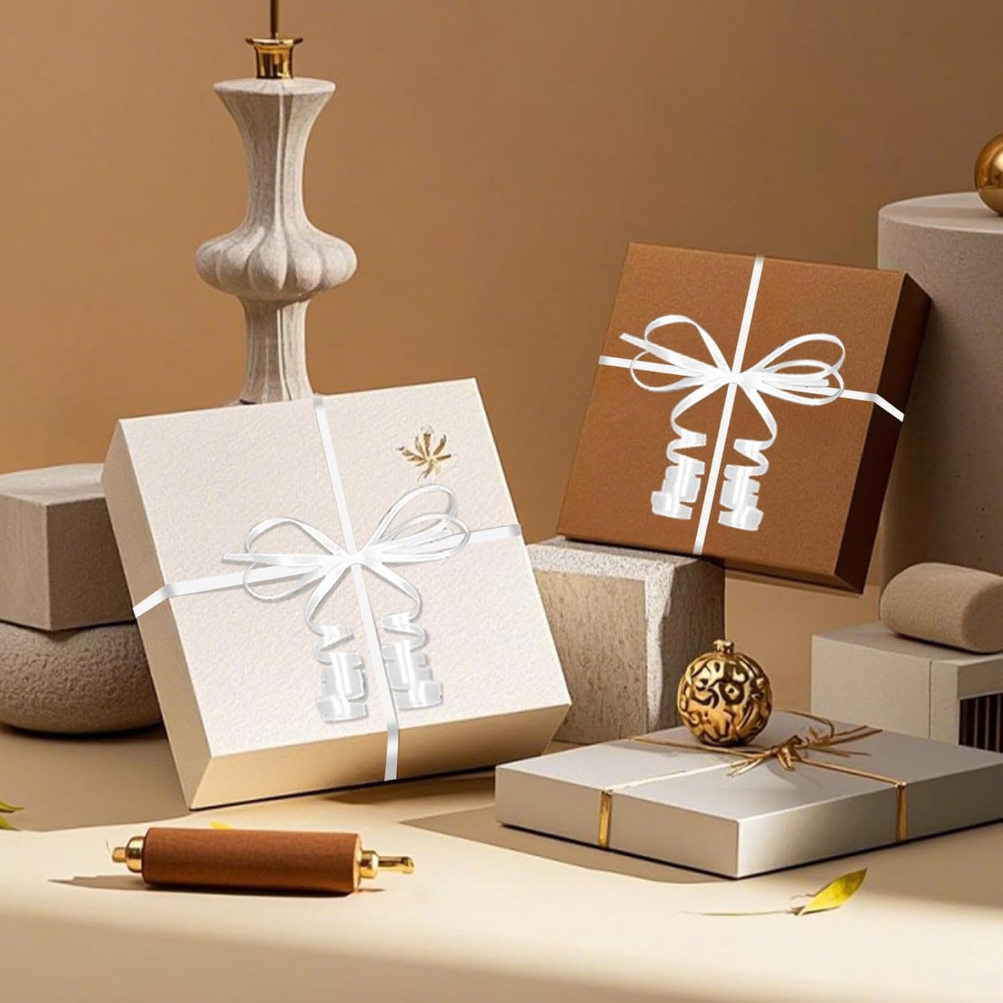 White Curling Ribbon, 500 Yard Christmas Curling Ribbons for Gift Wrapping, Balloon String for Balloons Curly Ribbon, Gift Bow Ribbons for Baby Shower, Florist Flower Party Decorations