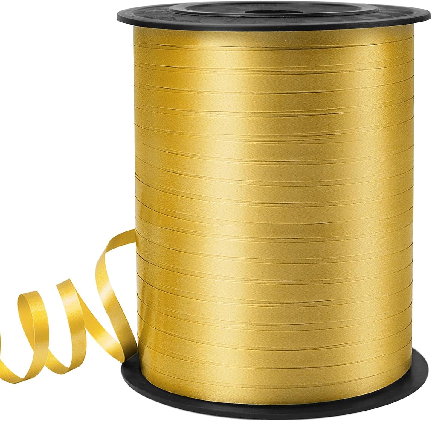 Gold Curling Ribbon, Balloon String 500 Yard for Gift Wrapping, Curly Ribbons, 3/16" for Florist Flower, St Patricks Day, Valentines Day