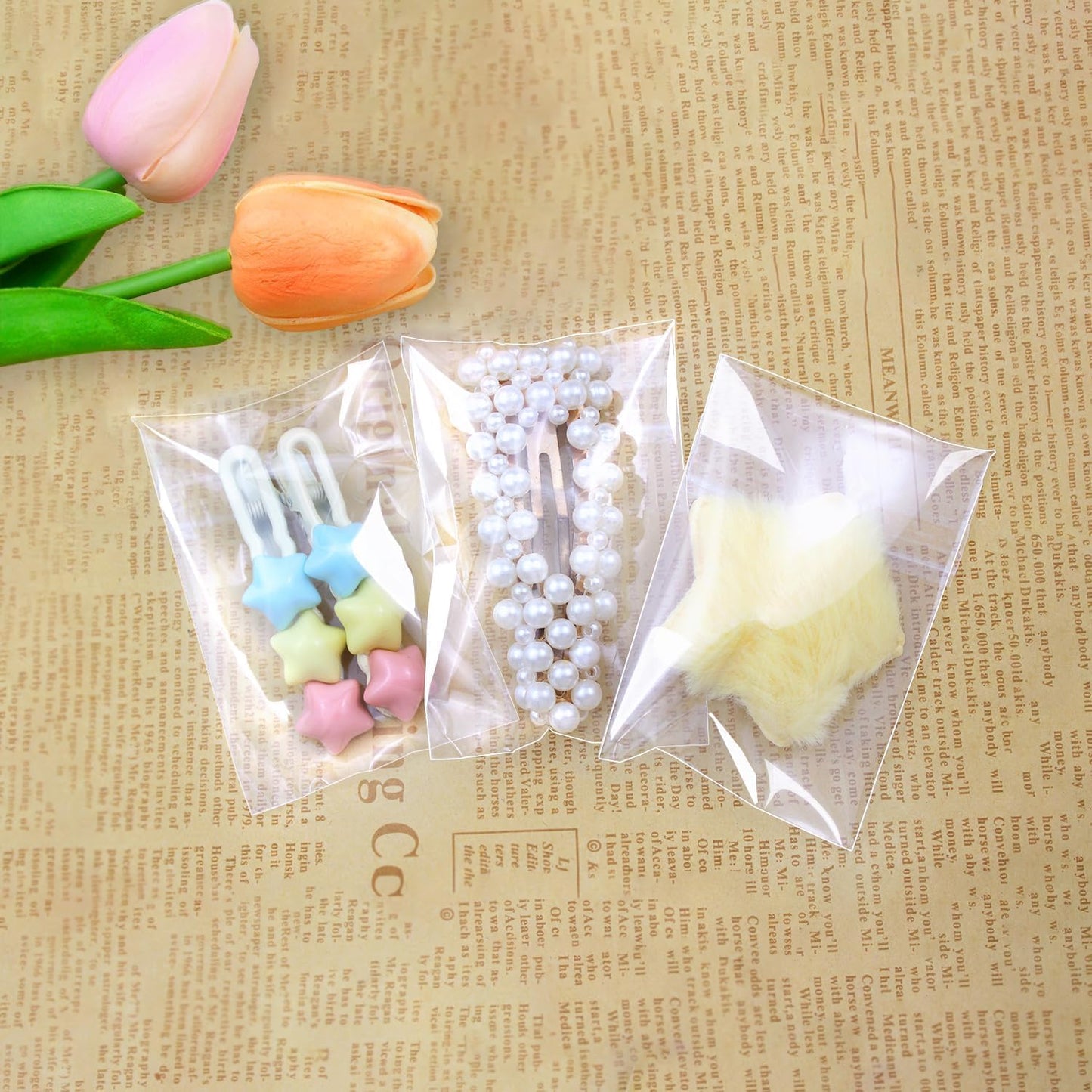 PigPotParty 2"x3" Cellophane Cookie Bags Self Sealing, 200 Pcs Clear Plastic Treat Individual Cookie Bags with seal, Perfect for Goodies, Party Favors, Snacks, Gift Wrapping