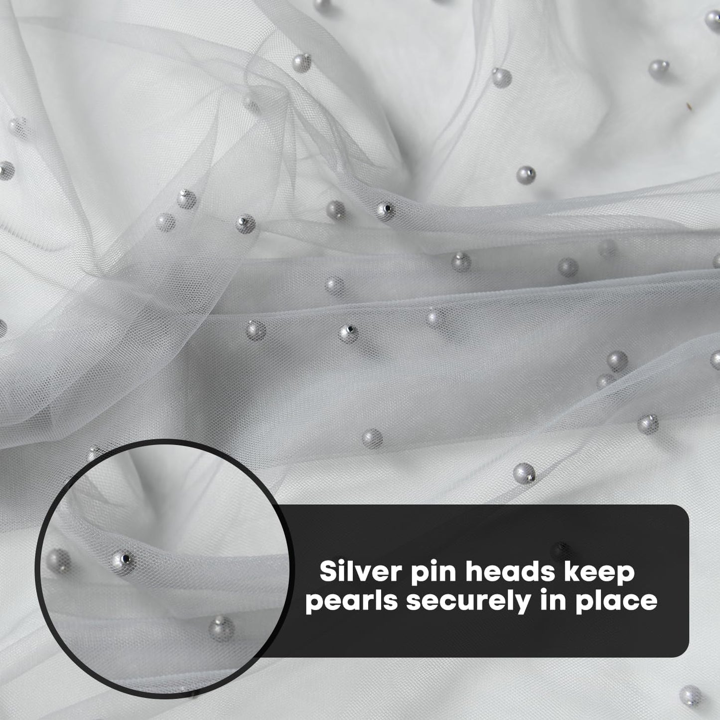 Artoid Mode Pearl Grey Gauze Table Runner 120 Inch 10FT, Seasonal Sheer Dining Holiday Wedding Birthday Baby Shower Table Decor for Home Party