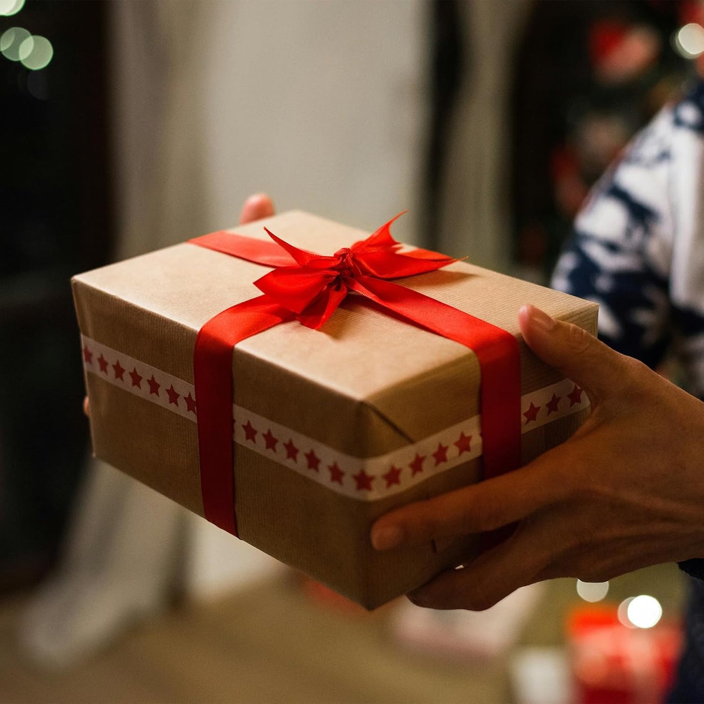 5/8 Inch Red Satin Ribbon 50 Yards Solid Fabric Ribbons for Gift Wrapping, Crafts and DIY Projects, Bows Making, Wedding, Party, Holiday Decor