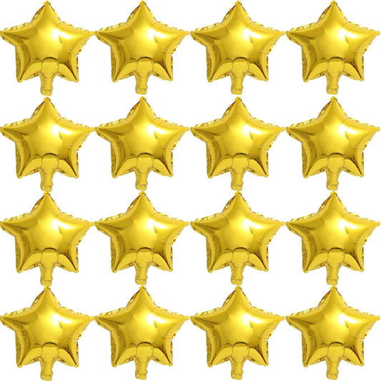 50 Pieces 10" Gold Foil Star Balloons for Party Decorations