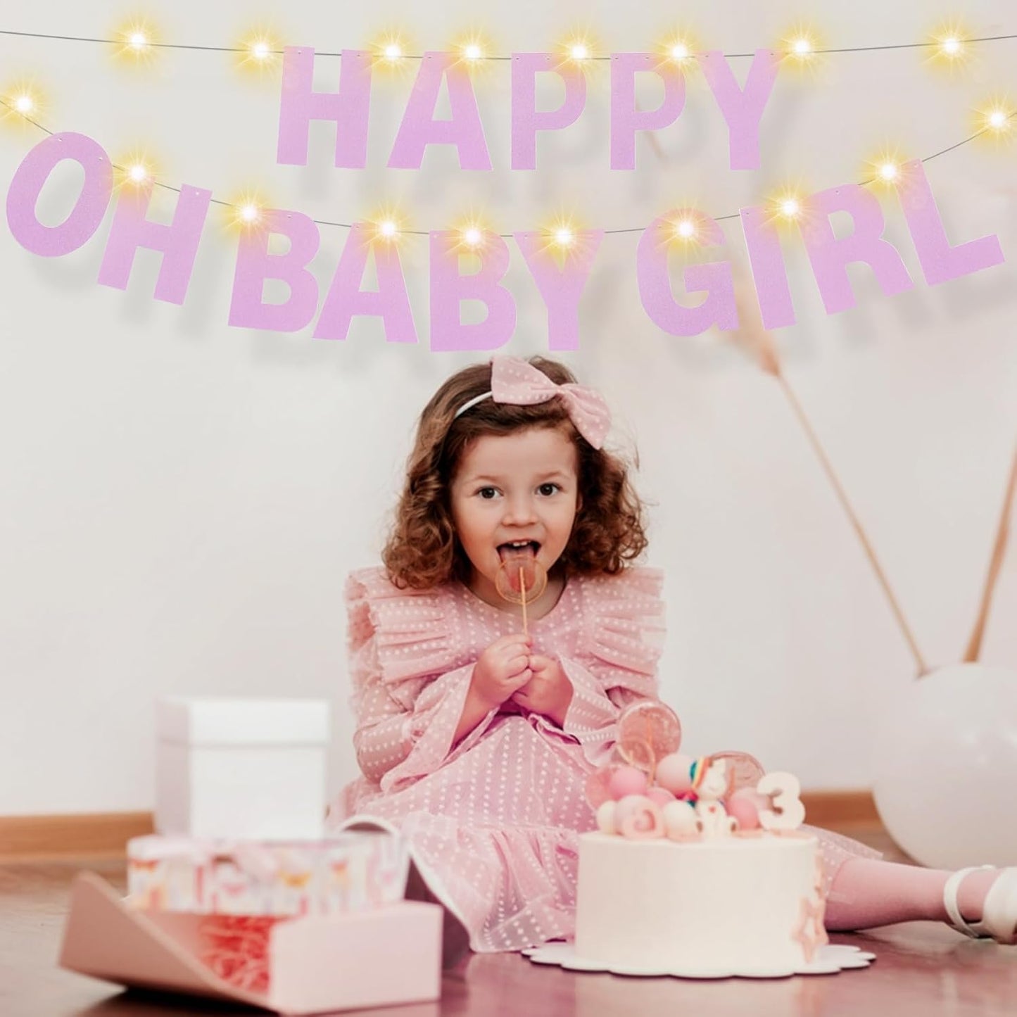 167Pcs DIY Glitter Customizable Banner Kit Happy Birthday Letter Banners Happy Valentine's Day Banners Love Heart Personalized Banner Decor Birthday Party Decorations Supplies(Glitter Light Pink)