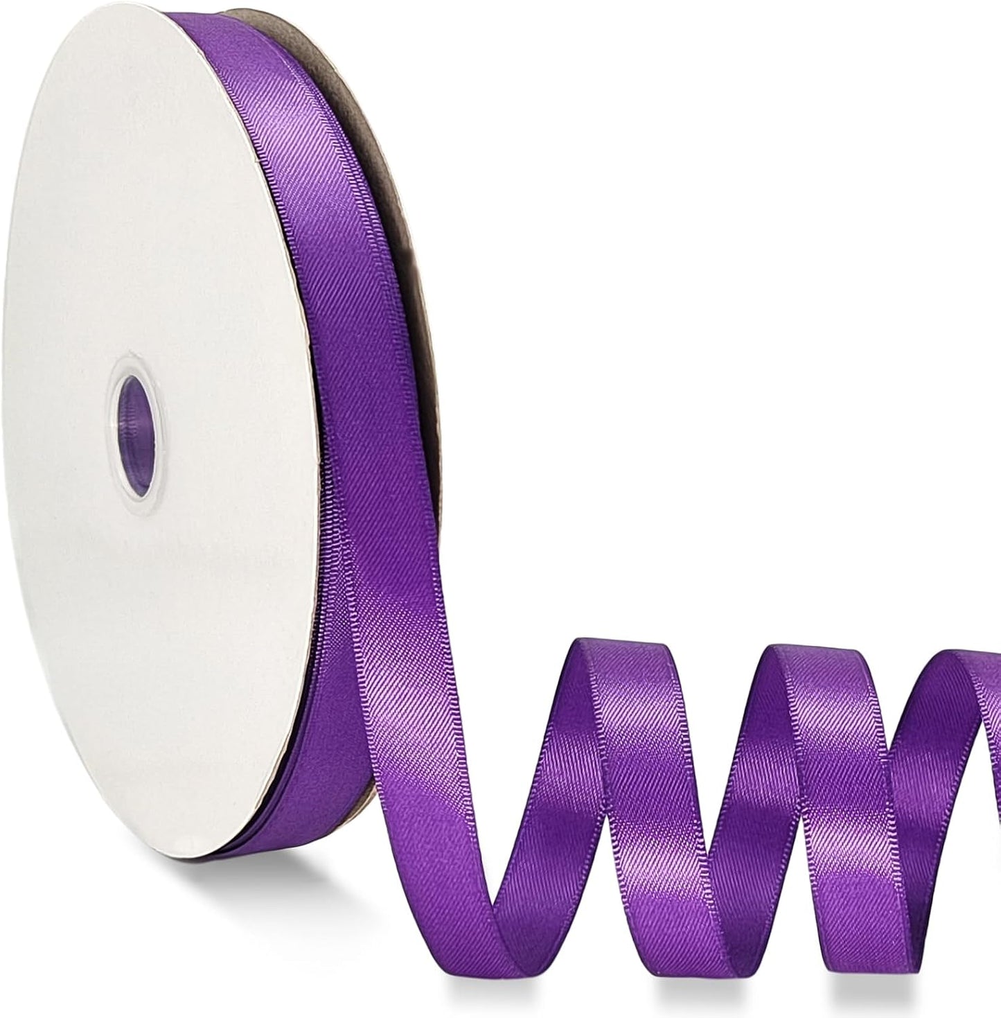 Purple Satin Ribbon Double Faced Satin 1/2 inch x 55 Yards Polyester Ribbon for Gift Wrapping Crafts Wedding Decoration Bows Ornaments Party Bouquet Floral Arrangement