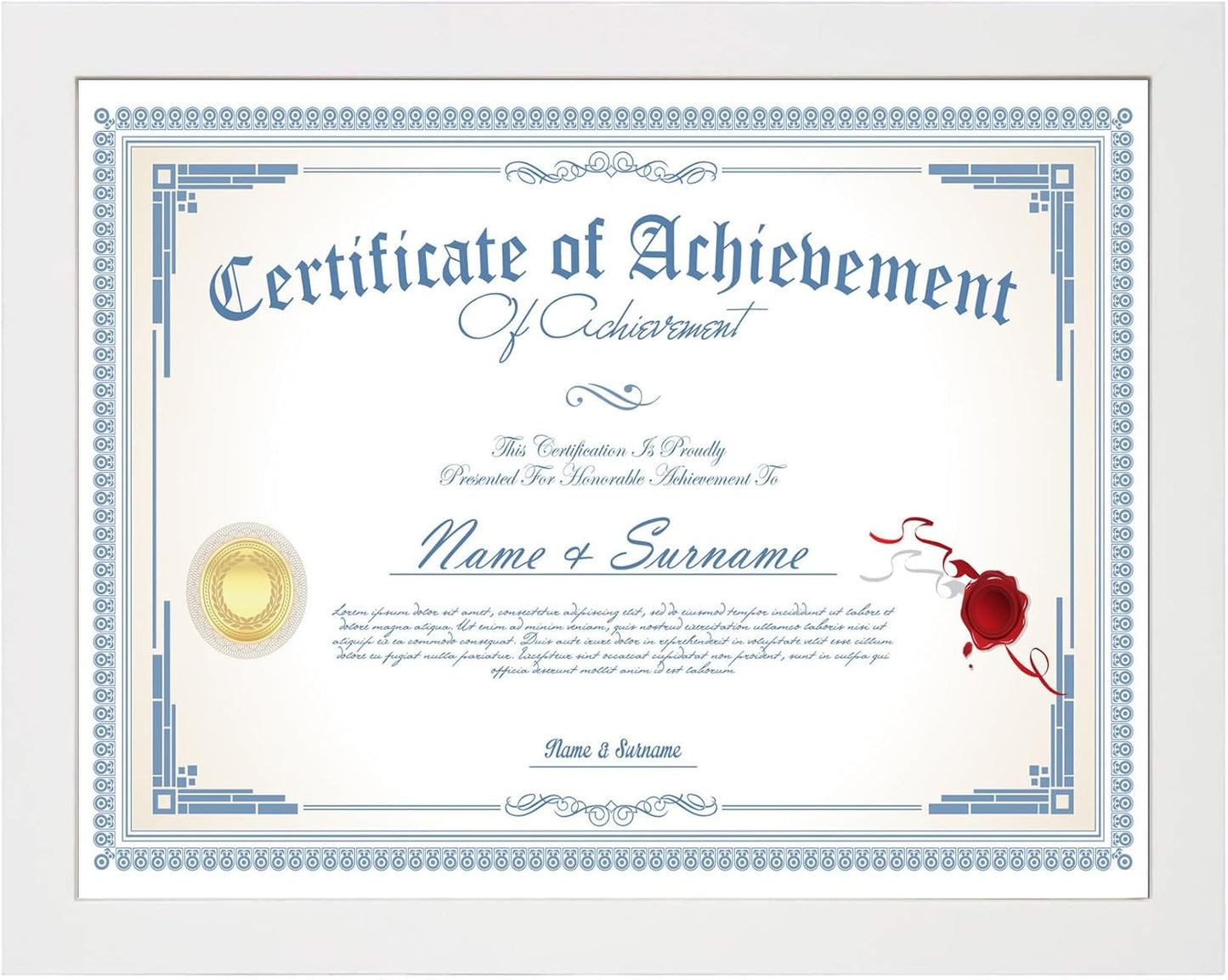 KTKDE A4 Picture Frame White Wooden Photo Frame for Certificate Poster and Photo, 8.3x11.7 Frame with Shatter Resistant Plexiglass Home Decor best gift