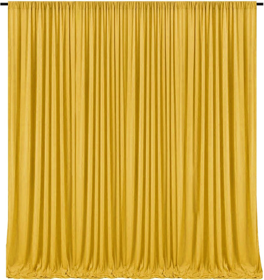 10 x 7 Feet Gold Backdrop Curtain for Partie, Background Curtains for Photoshoot, Birthday, Wedding, Halloween, Thanksgiving, Christmas Day, New Year Party Decorations 5Ft x 7Ft, 2 Panels