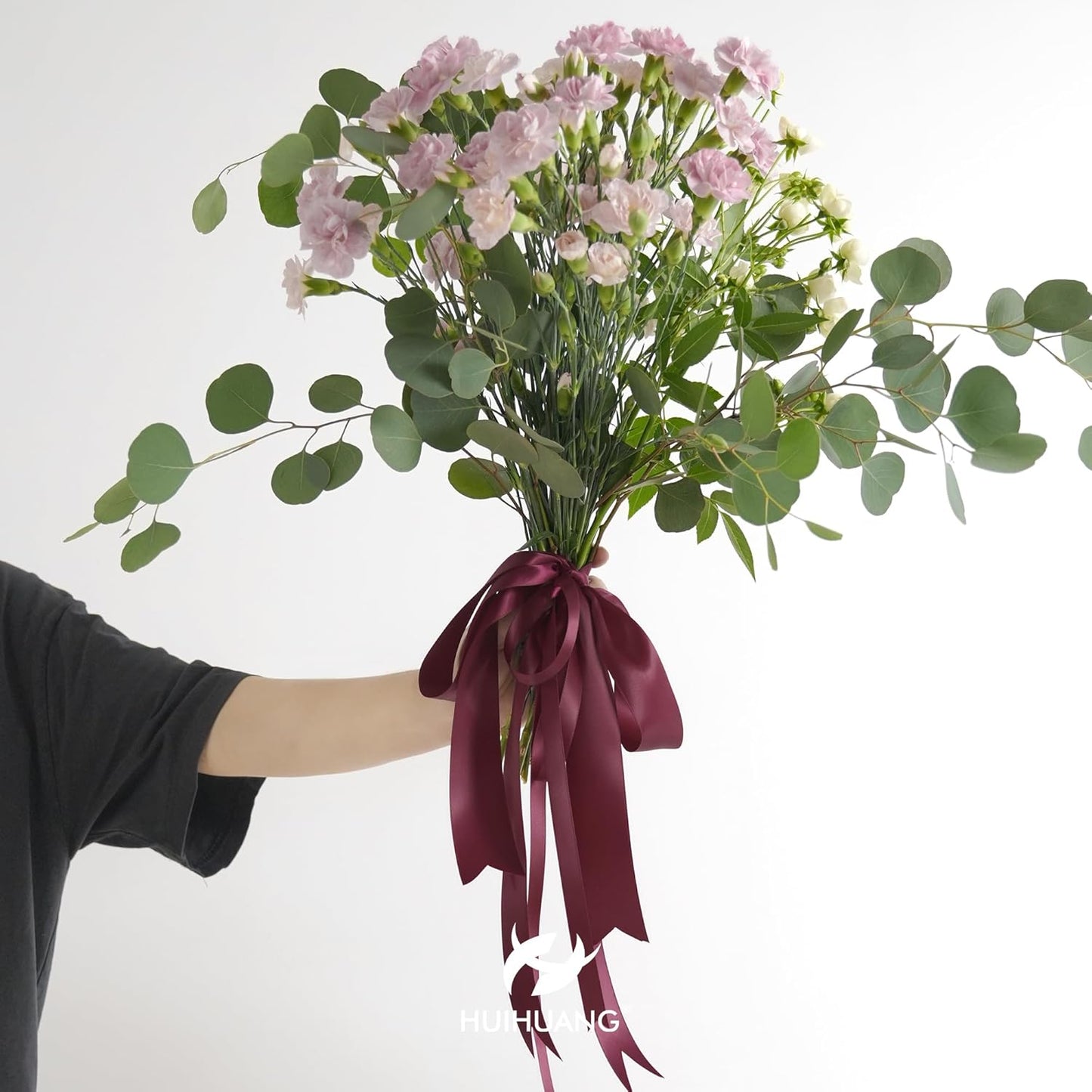 HUIHUANG 1-1/2 inch Double Face Satin Ribbon Maroon Ribbon Satin Wine Red Ribbons 50 Yards Roll for Gift Wrapping Bow Making Floral Bouquet Wedding Invitations Decor Party Favor Craft Supplies