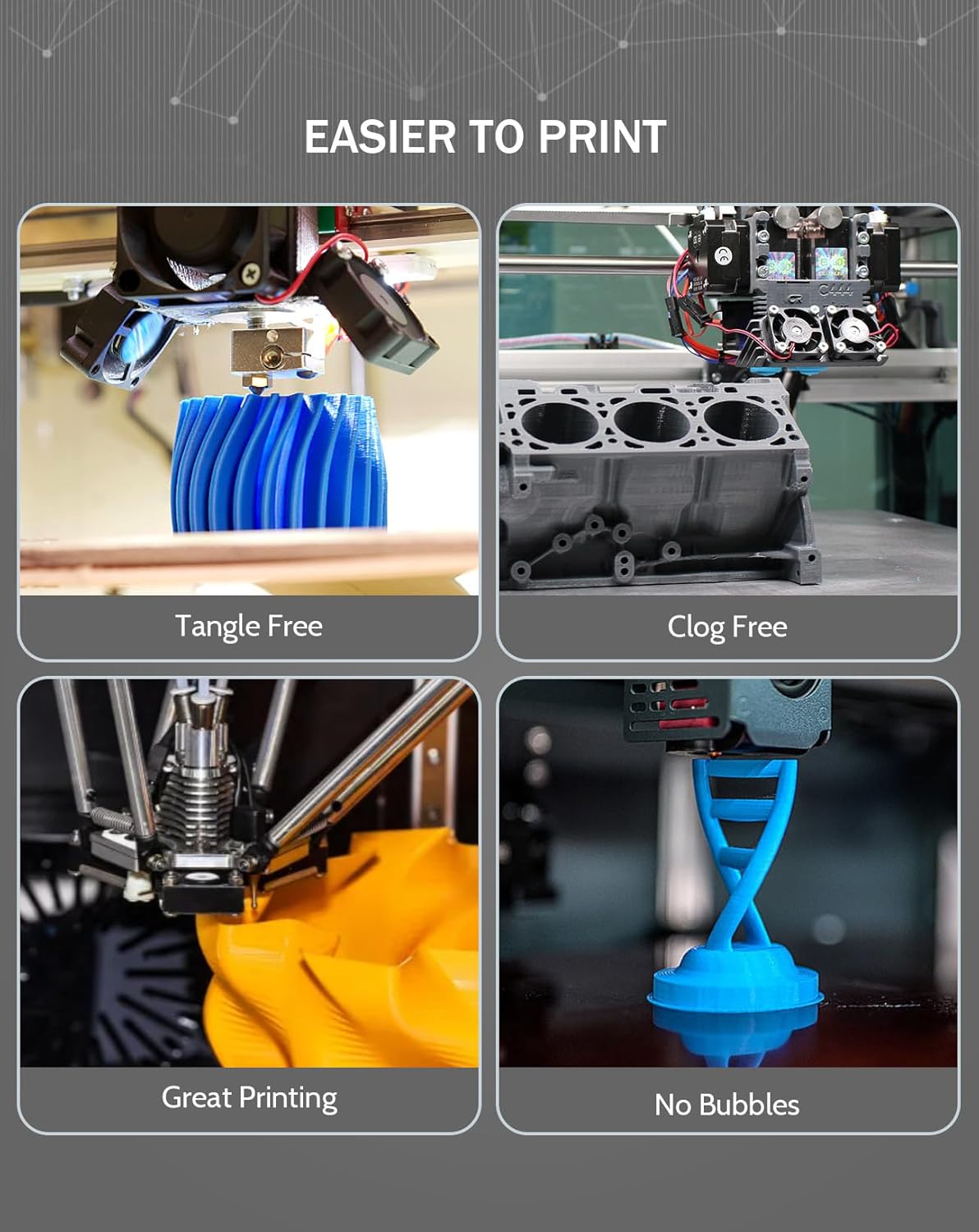 DURAMIC 3D PLA Plus Filament 1.75mm Blue Tougher and Stronger Dimensional Accuracy Probability +/- 0.02mm