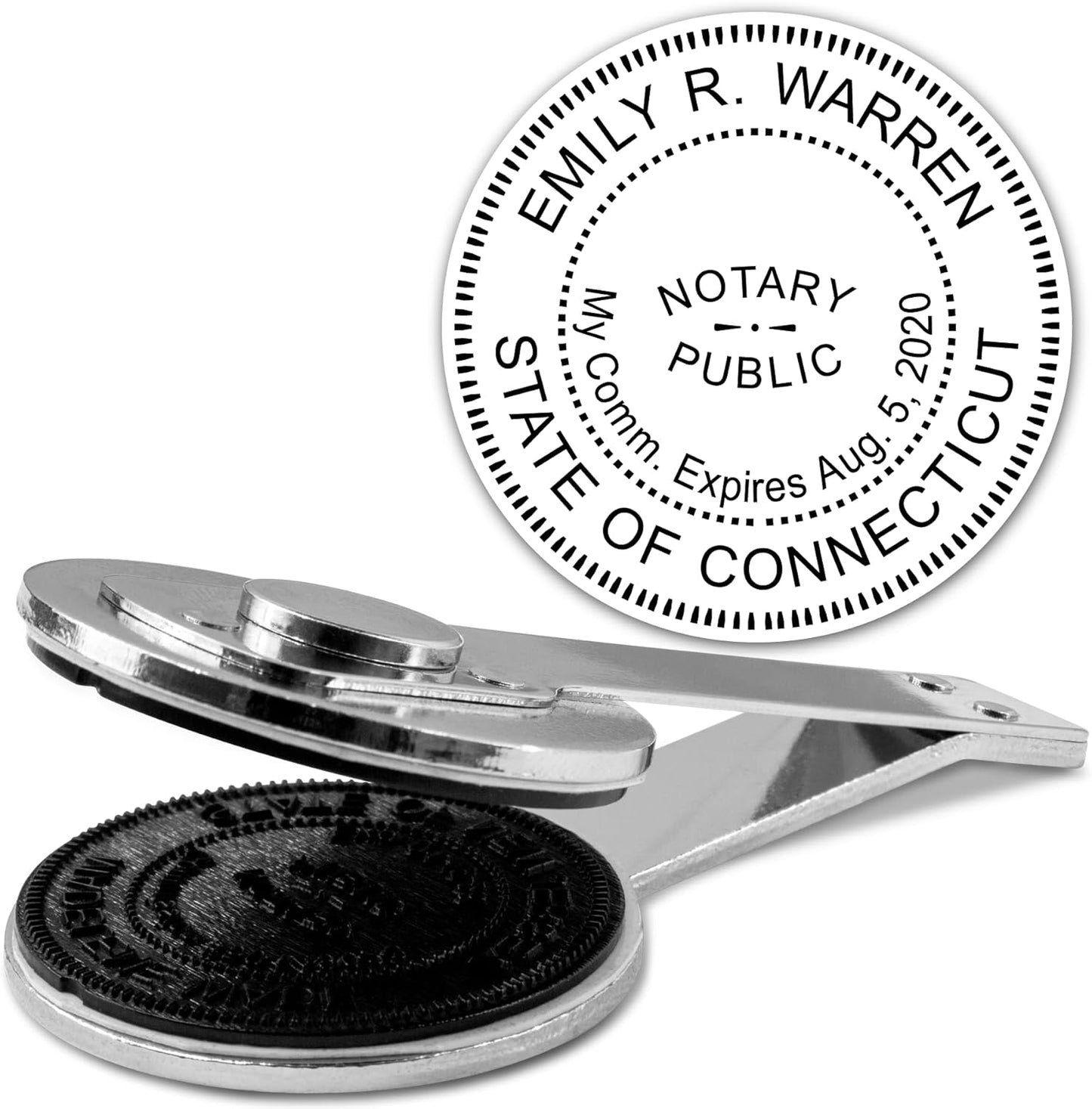 MaxMark Insert Only for Notary Seal Round Desk Embosser for Connecticut State