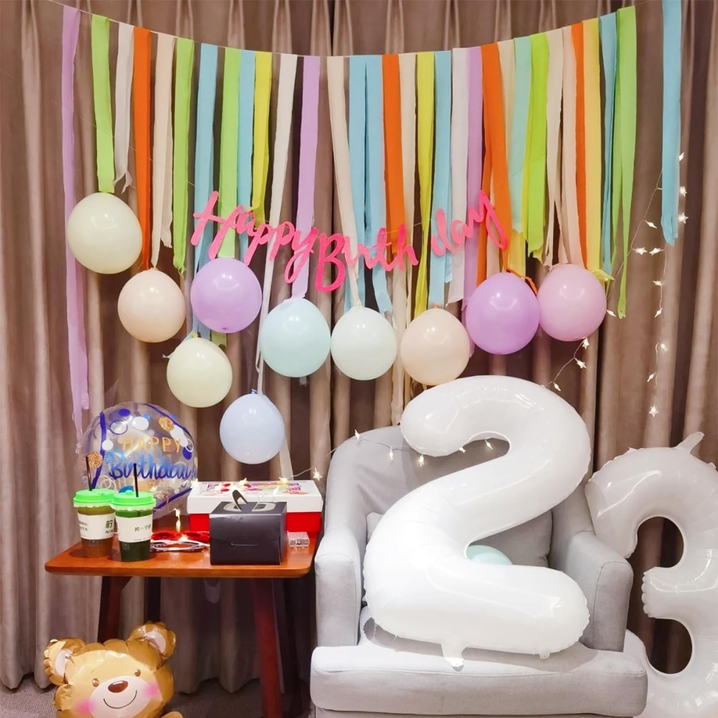 Crepe Paper Streamers, 8 Rolls 656ft Party Streamers, Pack of 8 Pastel Colors Crepe Paper for Kids Girls Birthday Party Supplies Wedding Bridal Baby Shower Decorations (1.8Inch x 82Ft/Roll)