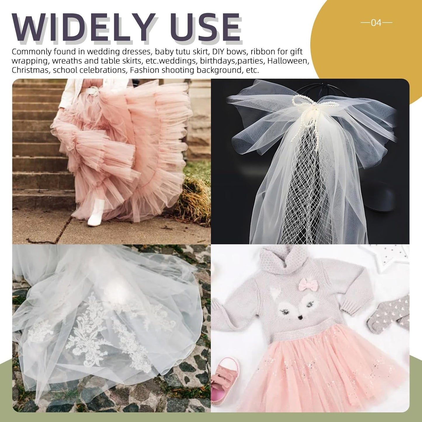 Swpeet 6 Inch by 100 Yards Pink Tulle Fabric Roll, Fabric Spool Tulle Ribbon, Netting Polyester Spool Ideal for DIY Handmade Birthday Party Wedding Decorations Christmas Craft Supplies