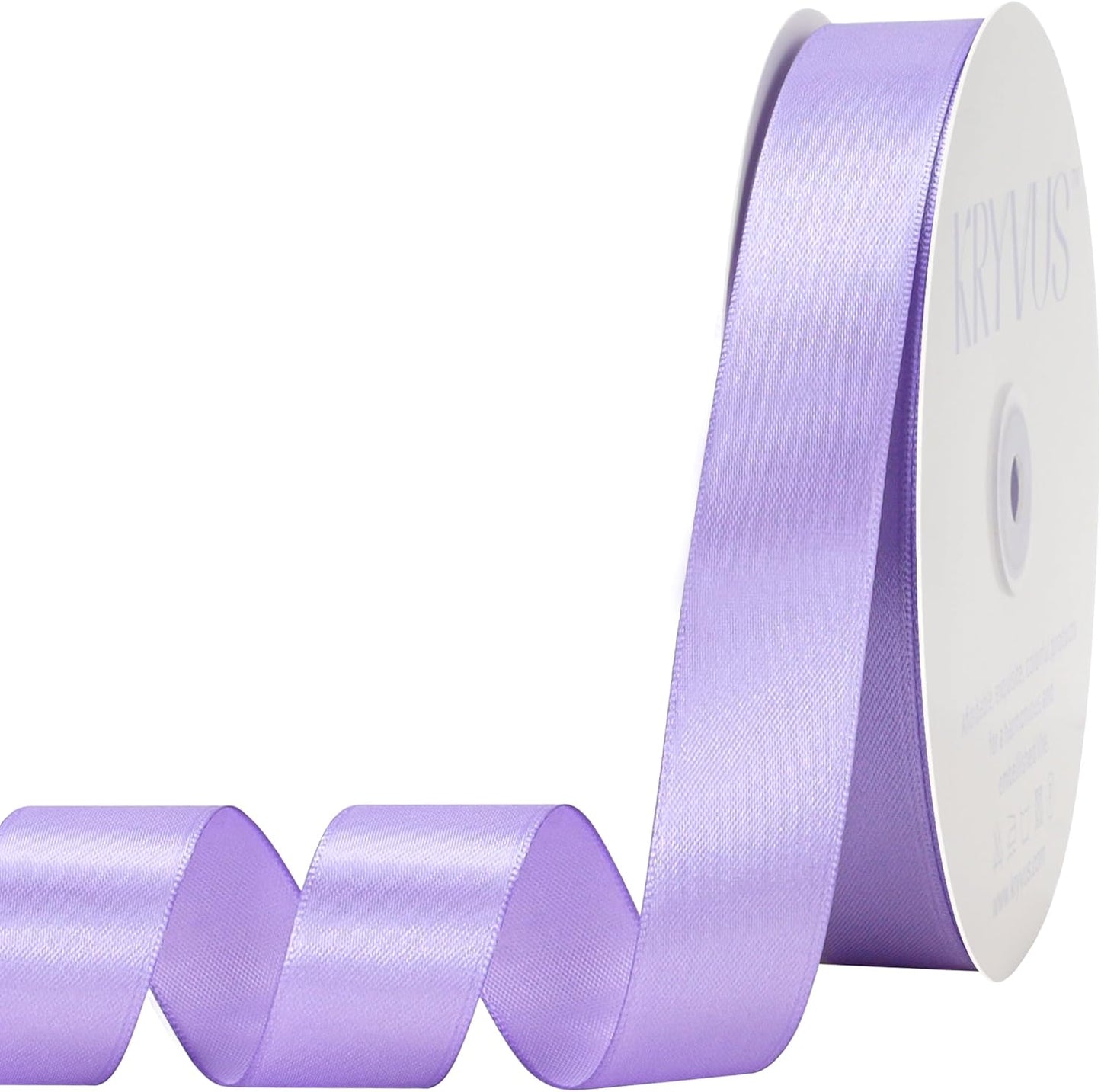Light Purple Satin Ribbon 1 inch X Continuous 100 Yards, Single Face Polyester Ribbon Perfect for Gift Wrapping, Flower Bouquet, Wedding Decor, Crafts, Bow Making, Sewing and More