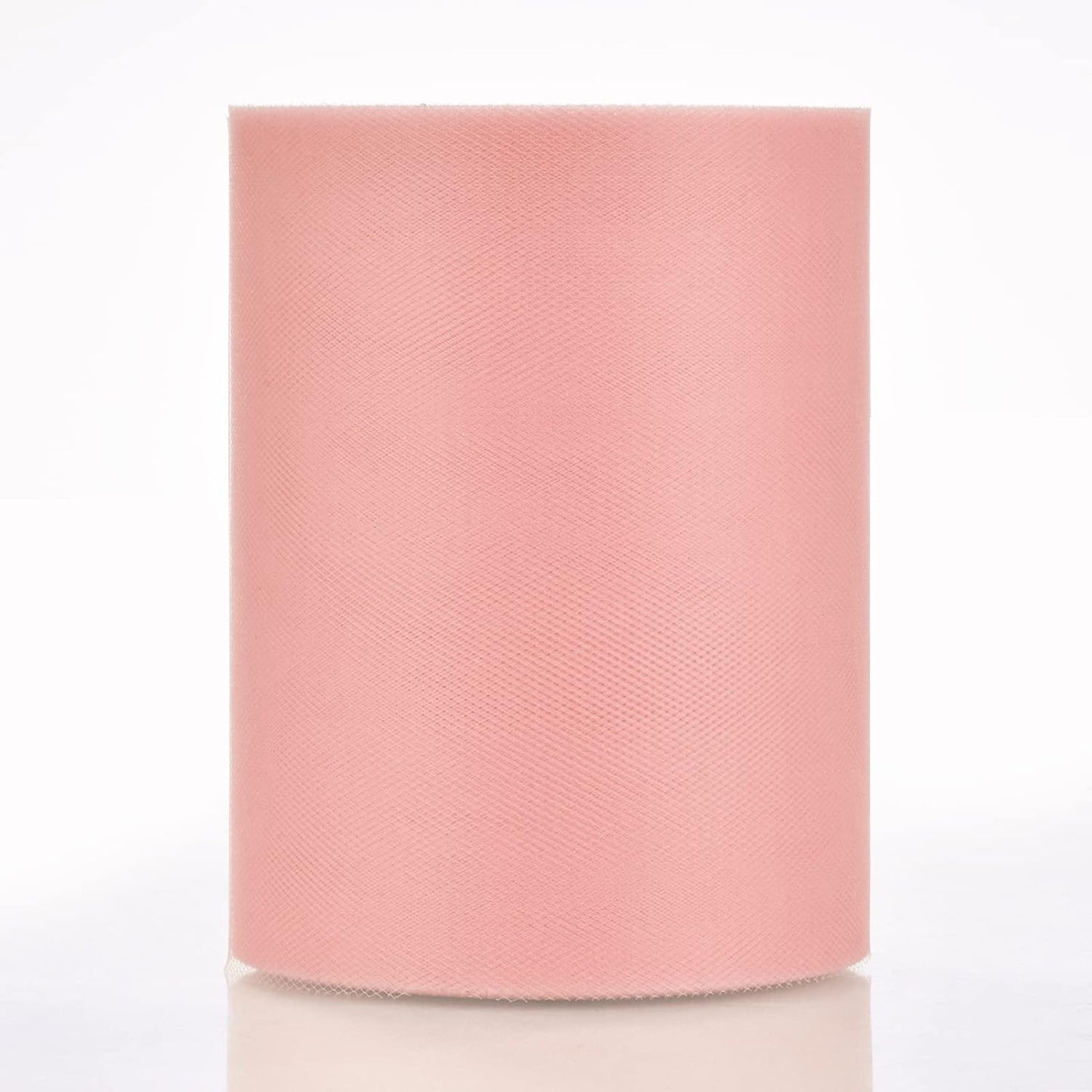 Tulle Rolls 6” by 100 Yards (300 feet) Tulle Roll Spool Fabric for DIY Tutu Skirts Wedding Baby Shower Crafts Decorations Party Supplies(Rose Gold)