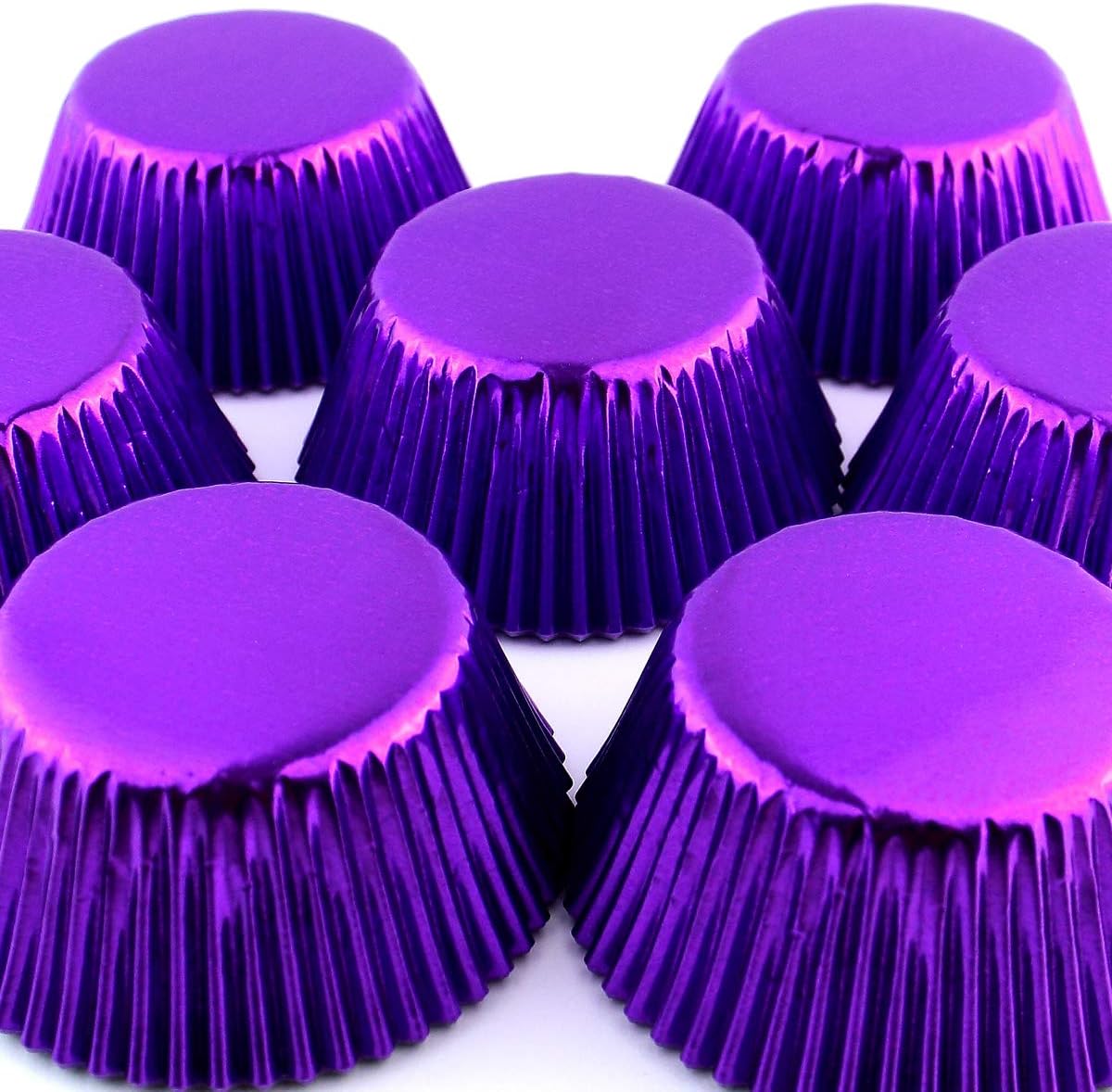 Eoonfirst Dark Purple Foil Cupcake Case Liners Valentine's Day Baking Muffin Paper Cups 200 Pcs