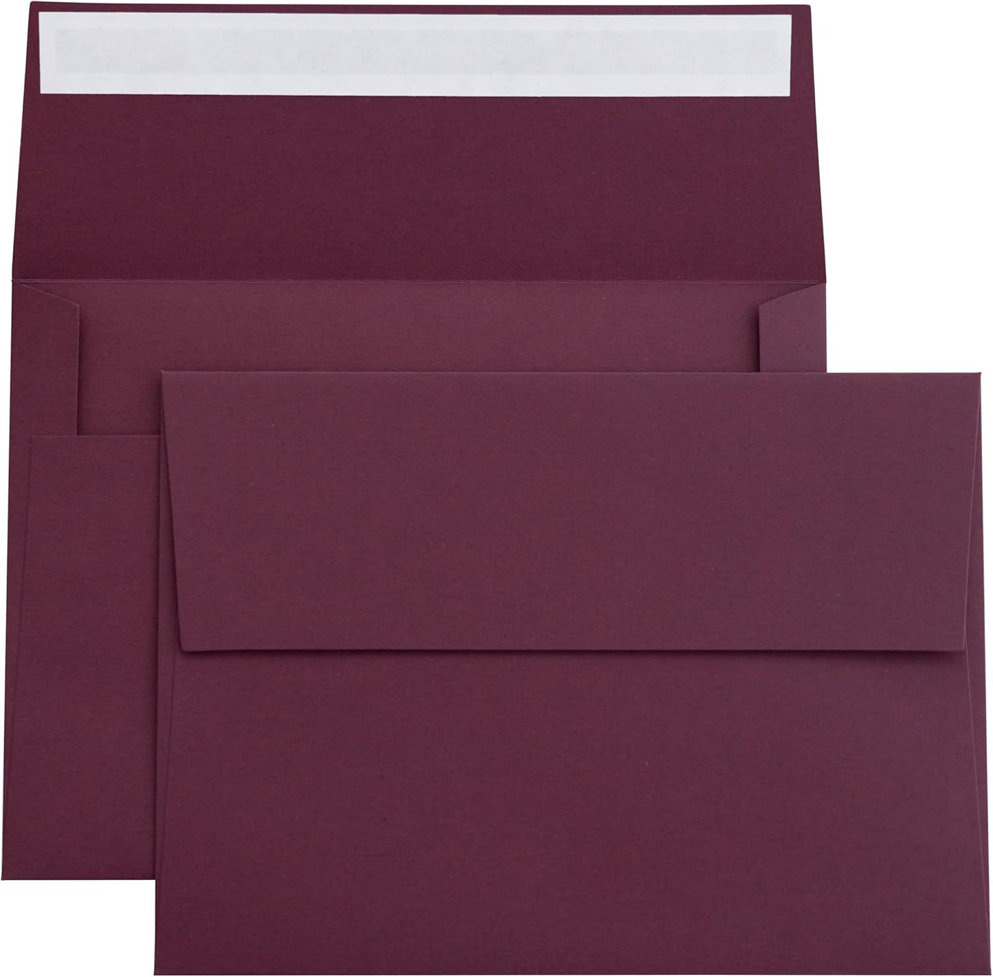PONATIA 50PCS 5x7 Envelopes, Burgundy A7 Envelopes Self Seal for Weddings, Invitation Cards, Photos, Postcards, Greeting Cards Mailing, Baby Shower, Graduation, Christmas Gift Cards