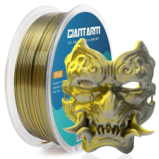 GIANTARM Dual Color PLA Filament, Silk PLA Filament 1.75mm +/-0.02mm,1KG Spool(2.2lbs) Vacuum Packaging, 3D Printing Filaments Fit Most FDM Printer