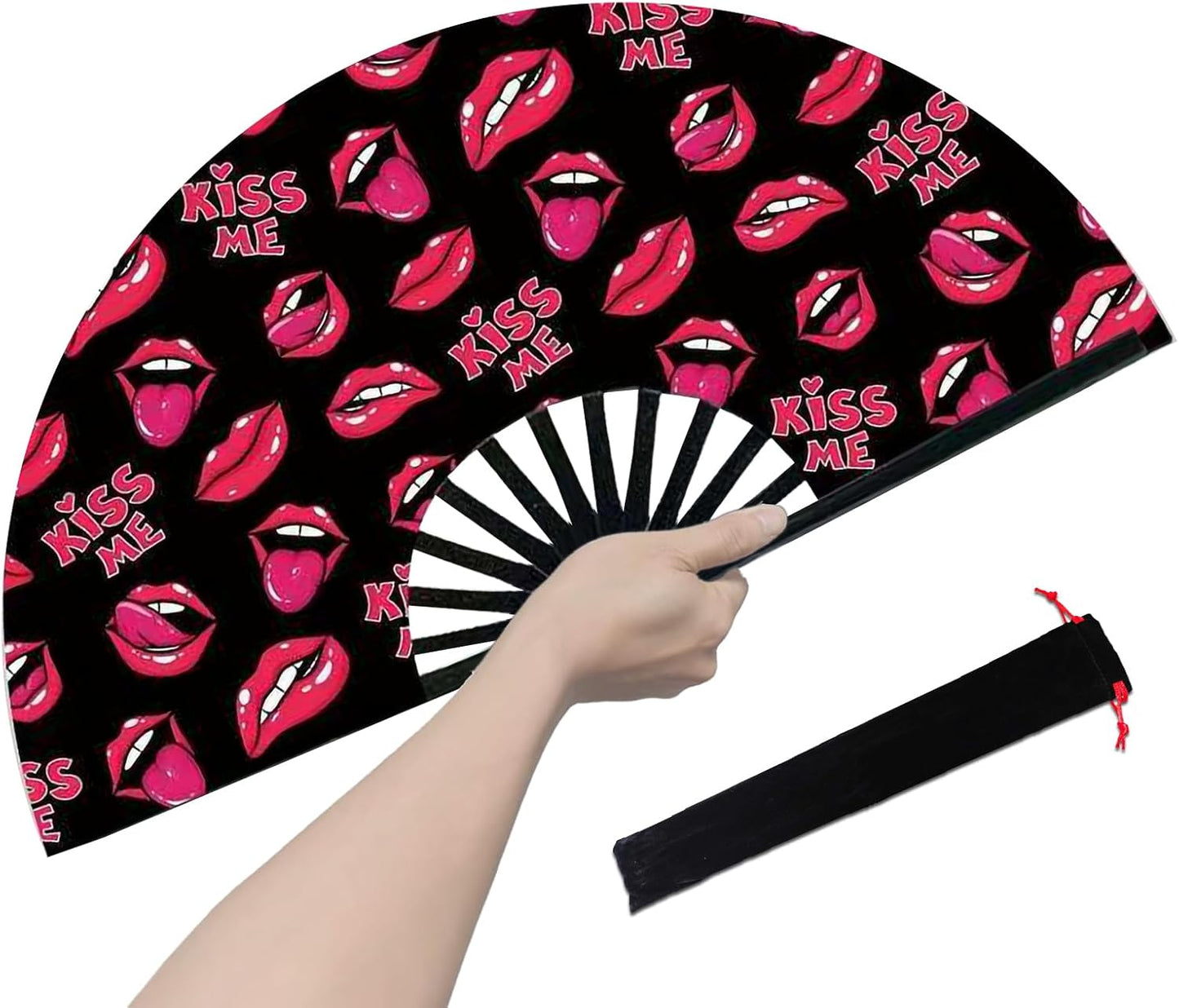 Boots on The Ground Fan, Large Folding Hand Fan for Women and Men, Popping Fans for Line Dancing for Raves, EDM, Dance Party, and Home Decoration