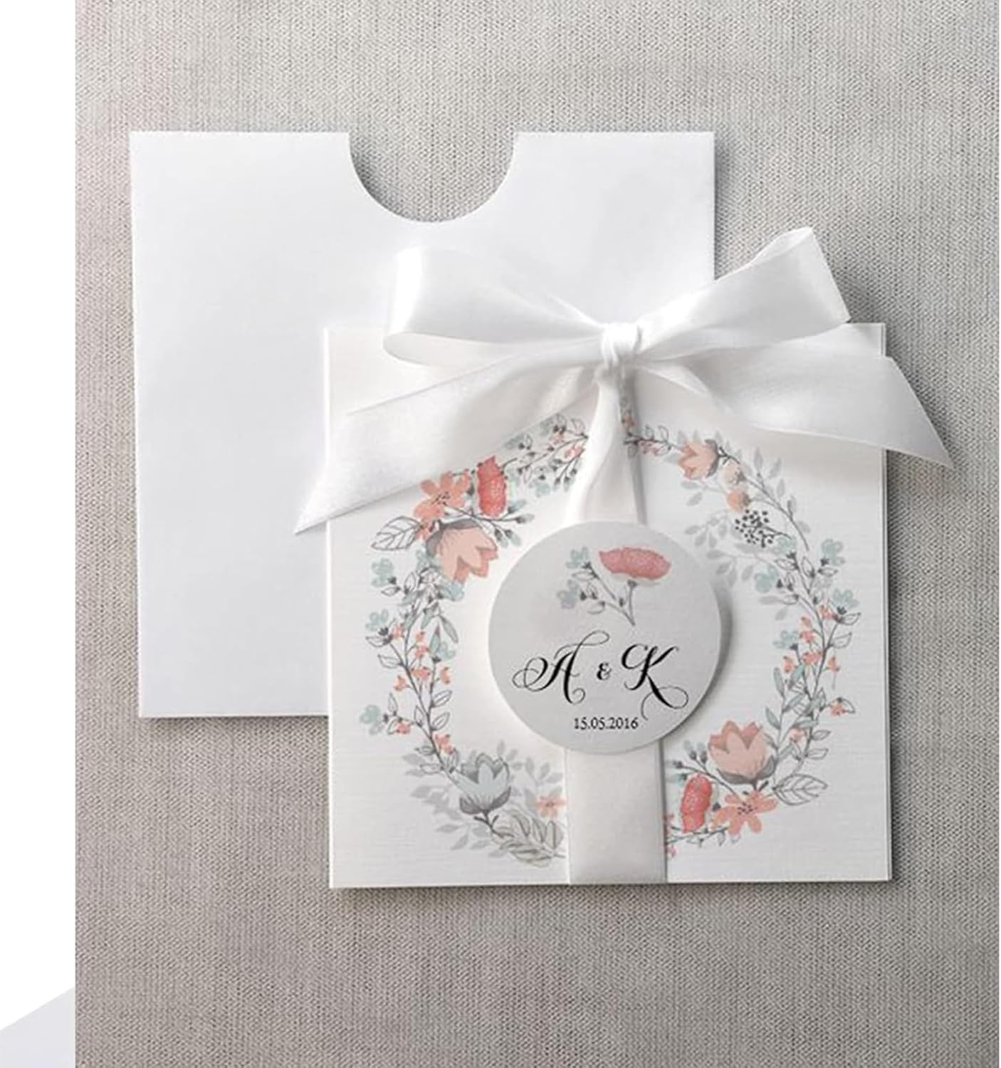 1" x 50 Yards White Satin Ribbon Single Faced Fabric Ribbons for Gift Wrapping, Crafting, Bows Making, Flower Bouquet, Wedding, Home Decor