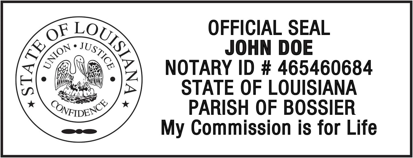 Notary Stamp for State of Louisiana- Self Inking Stamp, Customize Online