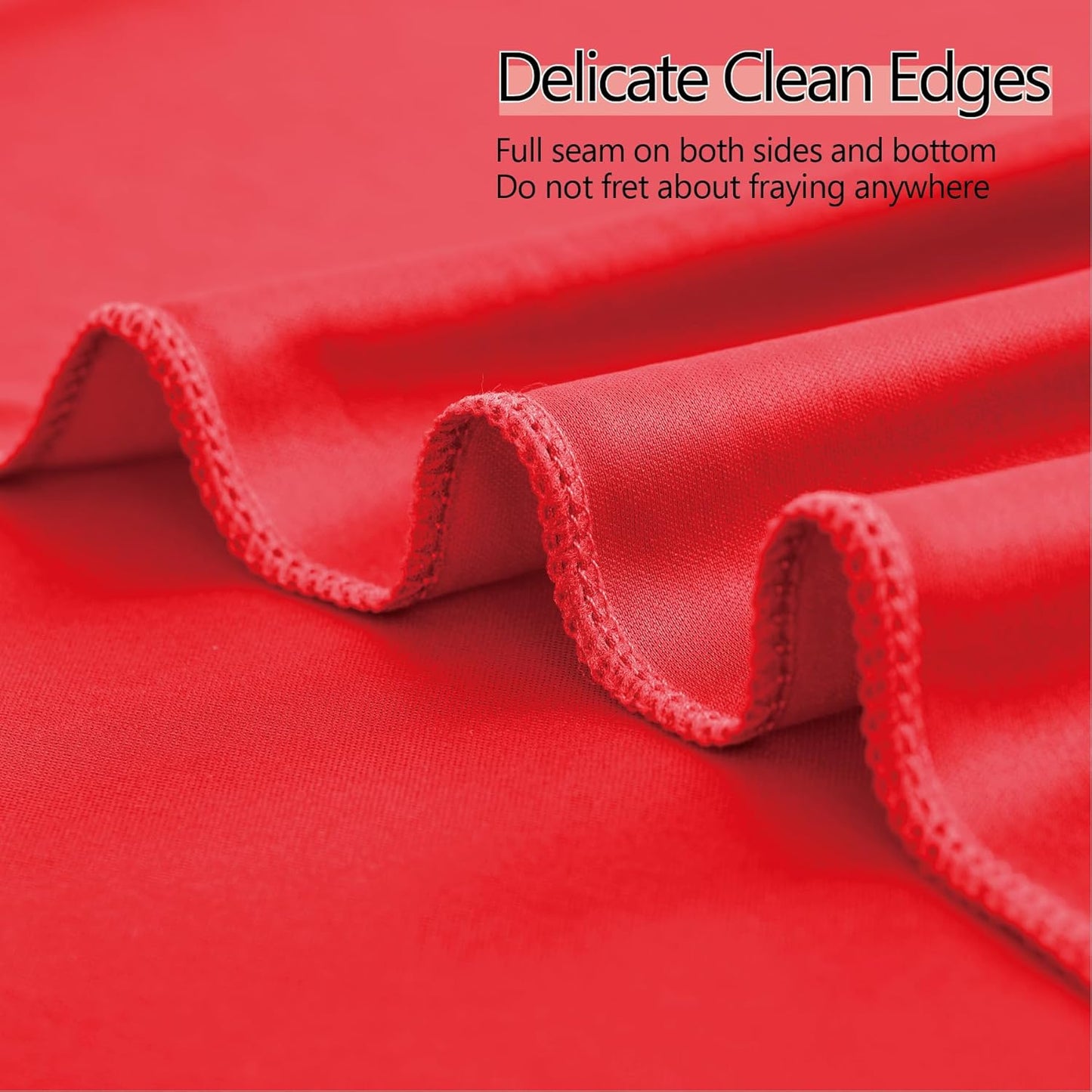 30ft x 10ft Thick Red Backdrop Curtains for Parties, 6 Panels 5ft x 10ft Non See Through Red Polyester Wedding Drapes Photo Backdrop for Birthday Party Graudation Photography Home Decor