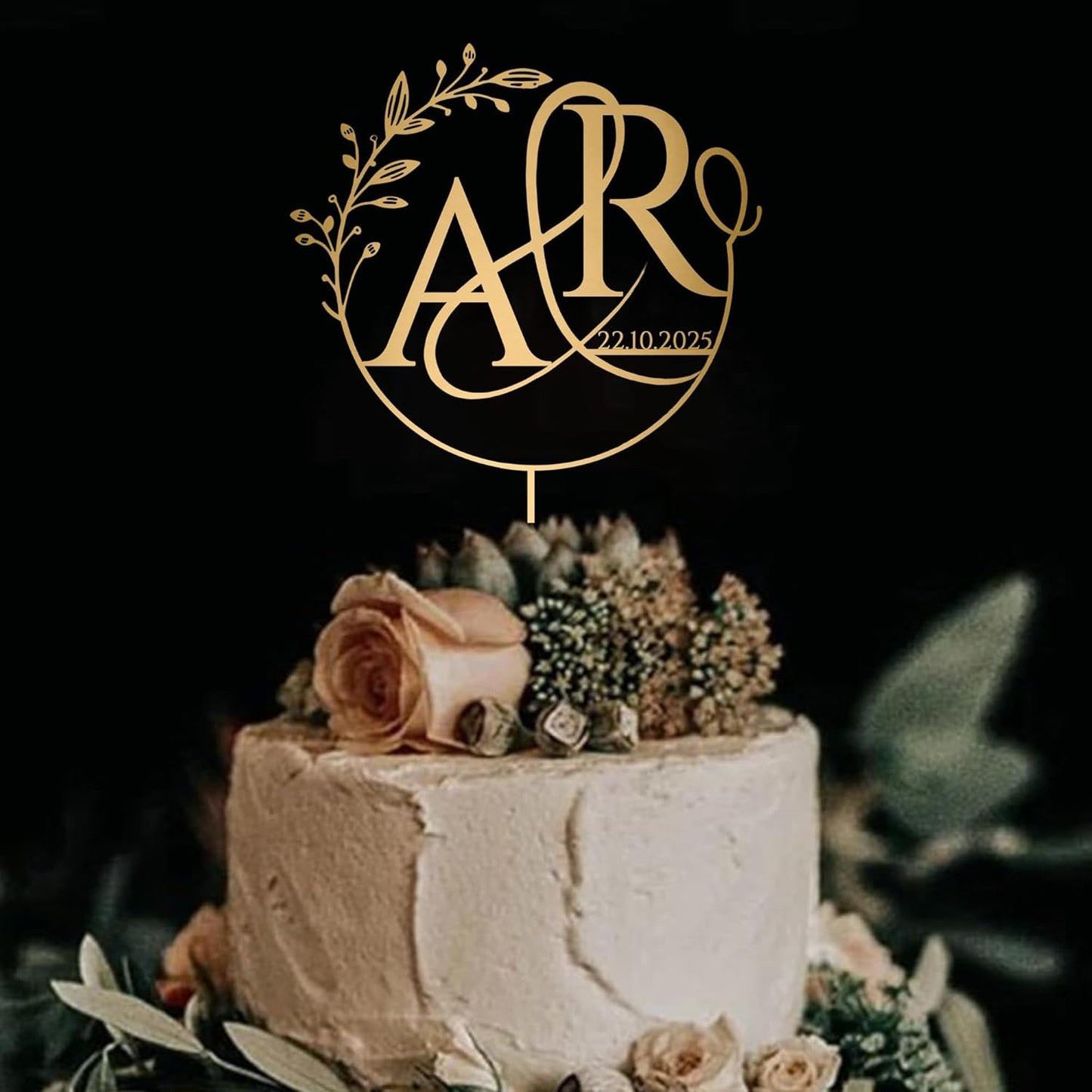 Personalized Wedding Cakes Topper, Gold Cake Toppers For Wedding, Anniversary Weddings Decorations, Custom Cake Topper Wedding Bride and Groom, Weddings Decor