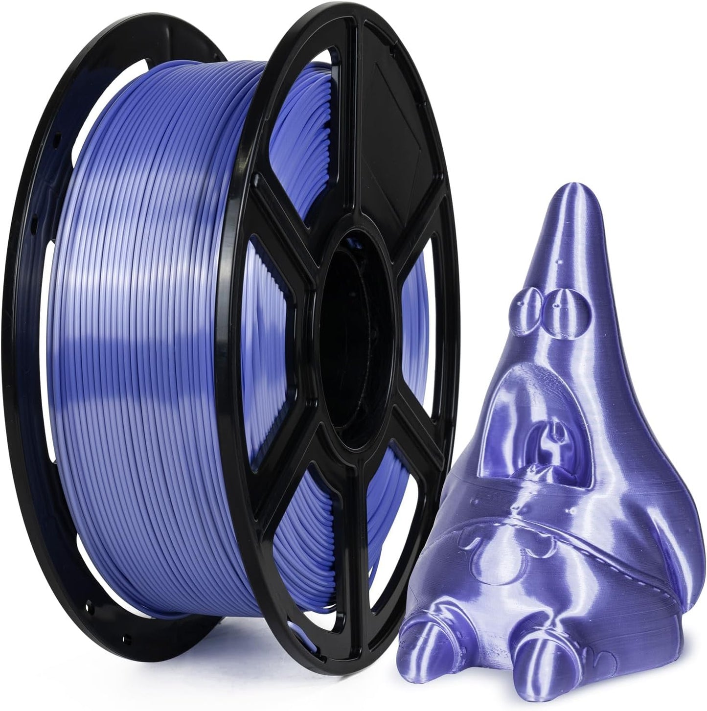 FLASHFORGE Silk PLA Filament 1.75mm Violet, 3D Printer Filament 1kg (2.2lbs) Spool, Smooth and Silky Texture 3D Printing Filament, Dimensional Accuracy +/- 0.02mm