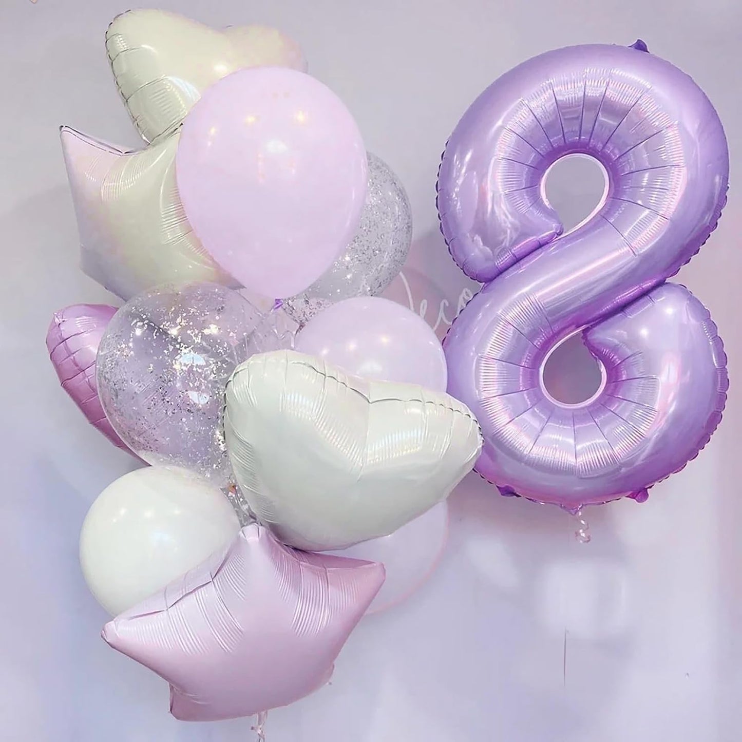 Pastel Purple Birthday Balloon Numbers 12, 40 Inch Giant Light Purple Foil Mylar Number 1 and 2 Helium Balloons for Girls 12th Birthday, Lilac 12 Balloons for Women 21st Anniversary Party Decorations