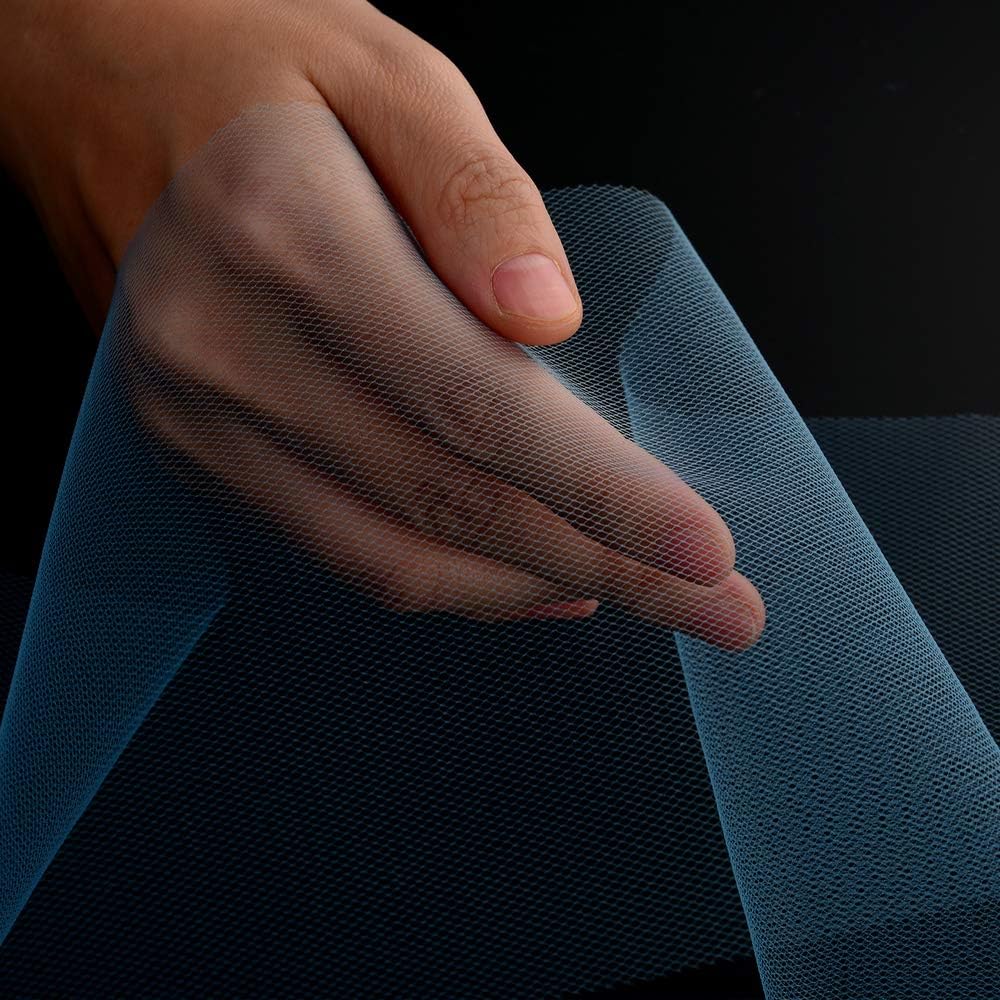 Tulle Fabric Roll, 6” by 200 Yards (600FT) Tulle Organza Fabric Spool for DIY Tutu Skirt Baby Shower Decor Wedding Backdrop Crafts Birthday Party Supplies (Light Blue)