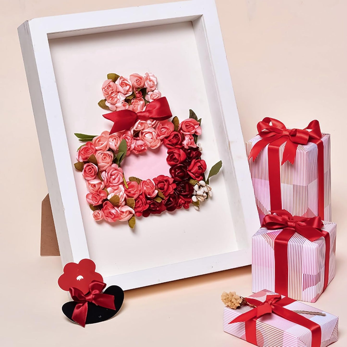 5/8 Inch Burgundy Satin Ribbon 50 Yards Solid Fabric Ribbons for Gift Wrapping, Crafts and DIY Projects, Bows Making, Wedding, Party, Holiday Decor