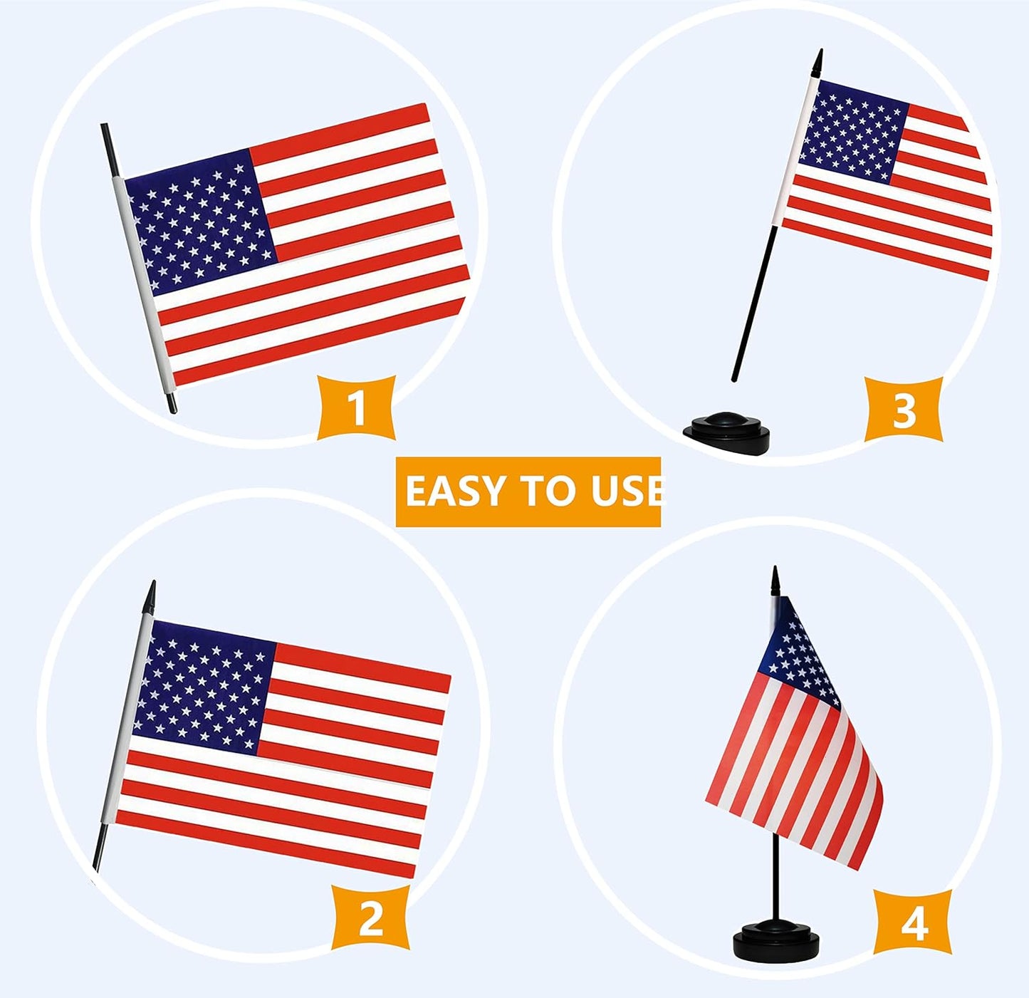 Norway Norwegian Deluxe Desk Flag Set Small Mini Miniature Norway Norwegian Table Desktop Flags With Solid Pole, Black Base and Spear Top(2 Pack)