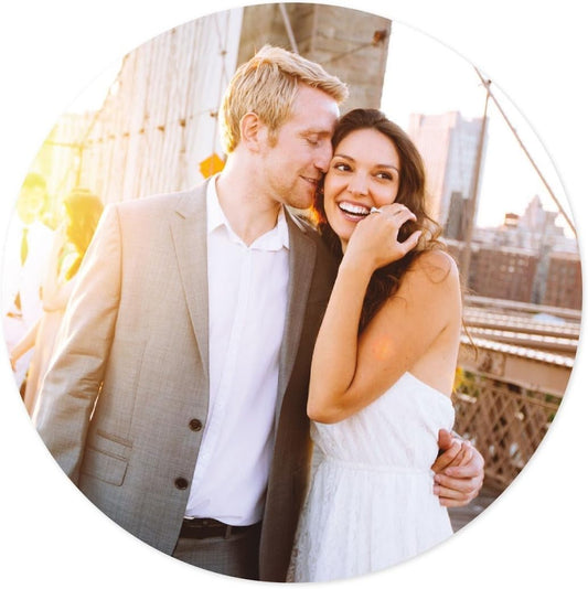 Andaz Press Bulk Photo Personalized Gift and Party Favors Collection, Round Circle Label Stickers, Custom Photo, 40-pack