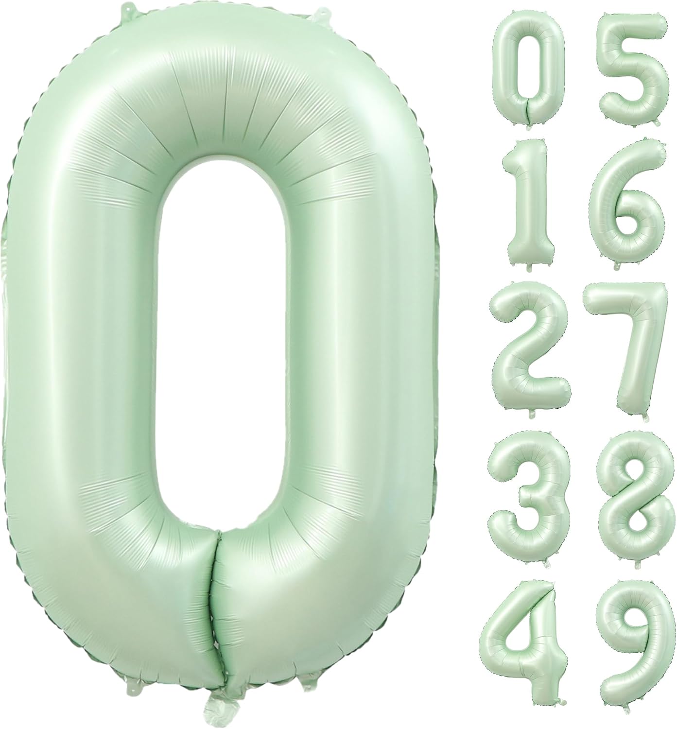 40 Inch Olive Green 0 Number Large Balloon Digital 0 Numbers Big Foil Helium Number Balloons 0-9 Jumbo Happy 10 20 30 50 60 80 Mylar Birthday for Baby Girl Anniversary Party Supplies (Number 0)