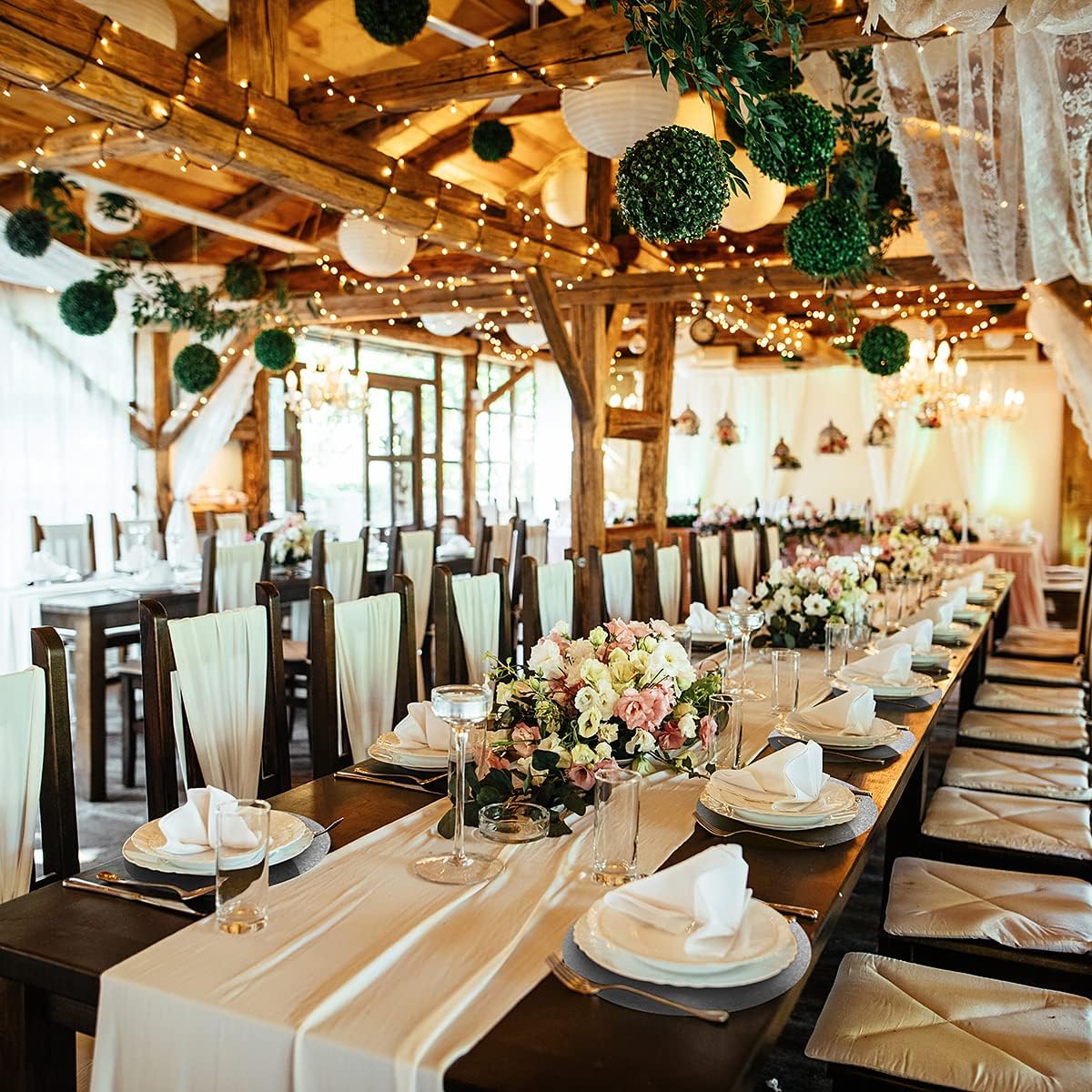 50 Pieces Silver Glitter Paper Place Mats Sparkle 14'' Round Disposable Table Mats Silver Sequin Doilies Decorative Placemats for Wedding Banquet Party Home Dining Tableware